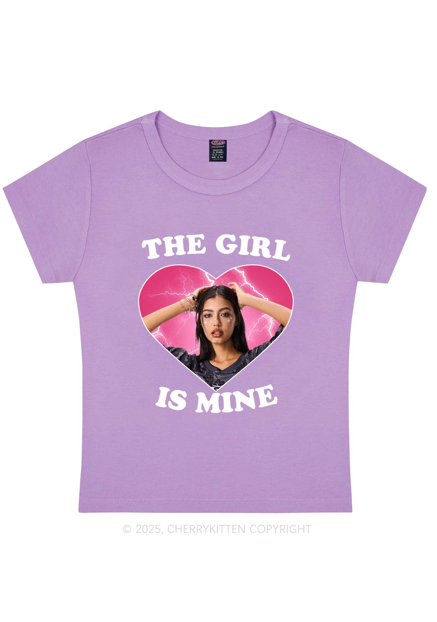 Custom The Boy Is Mine Y2K Baby Tee Cherrykitten - Image 5