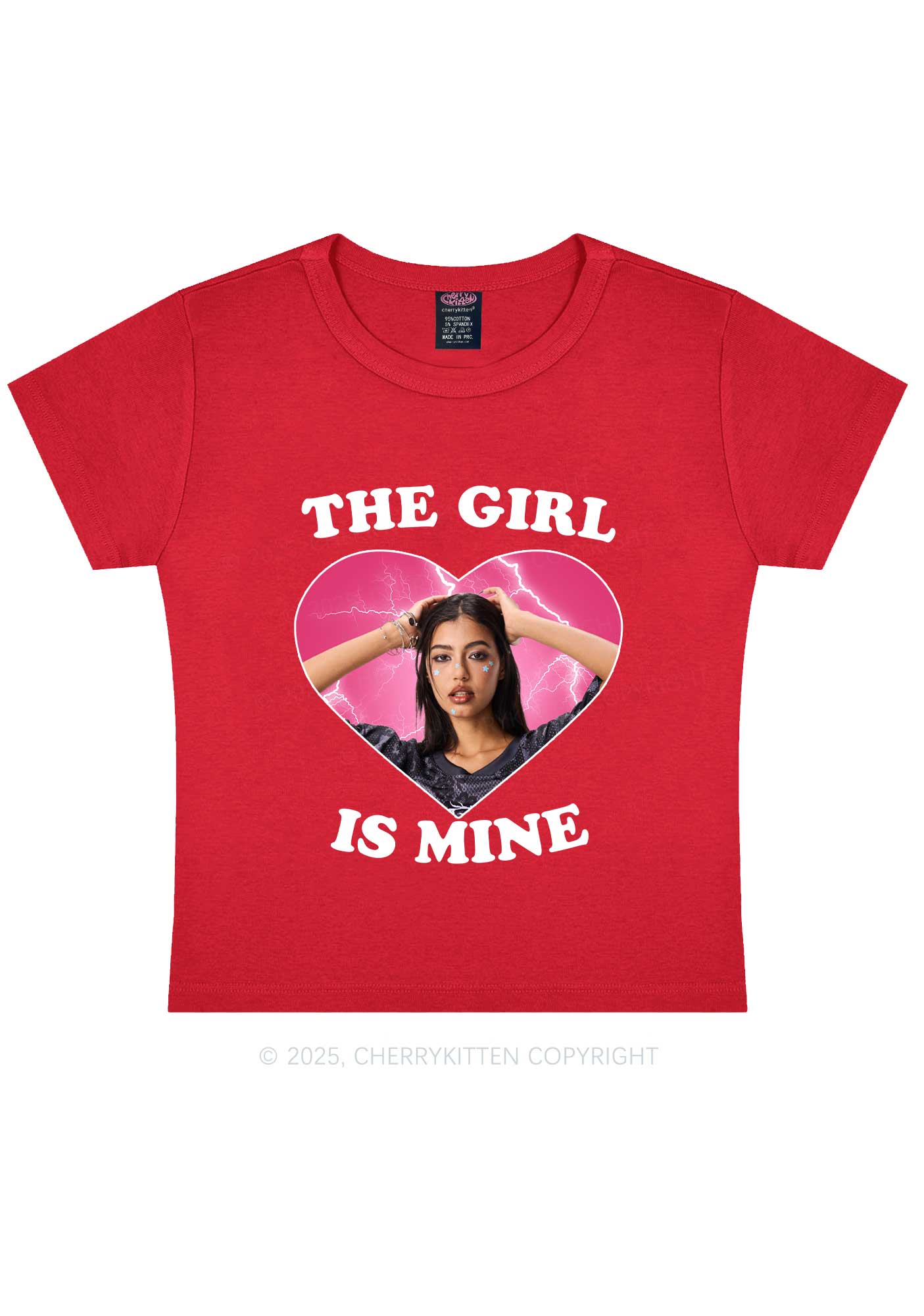Custom The Boy Is Mine Y2K Baby Tee Cherrykitten - Image 6