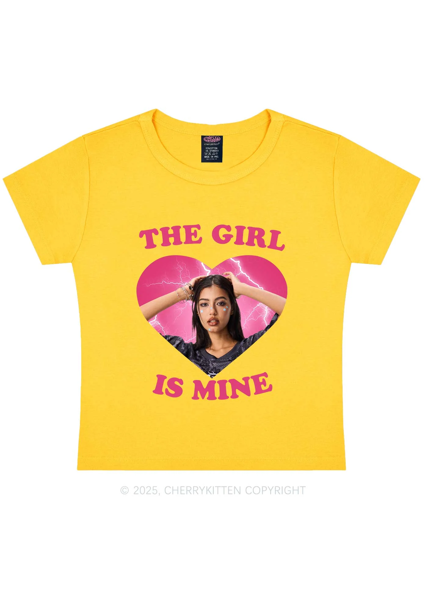 Custom The Boy Is Mine Y2K Baby Tee Cherrykitten - Image 7