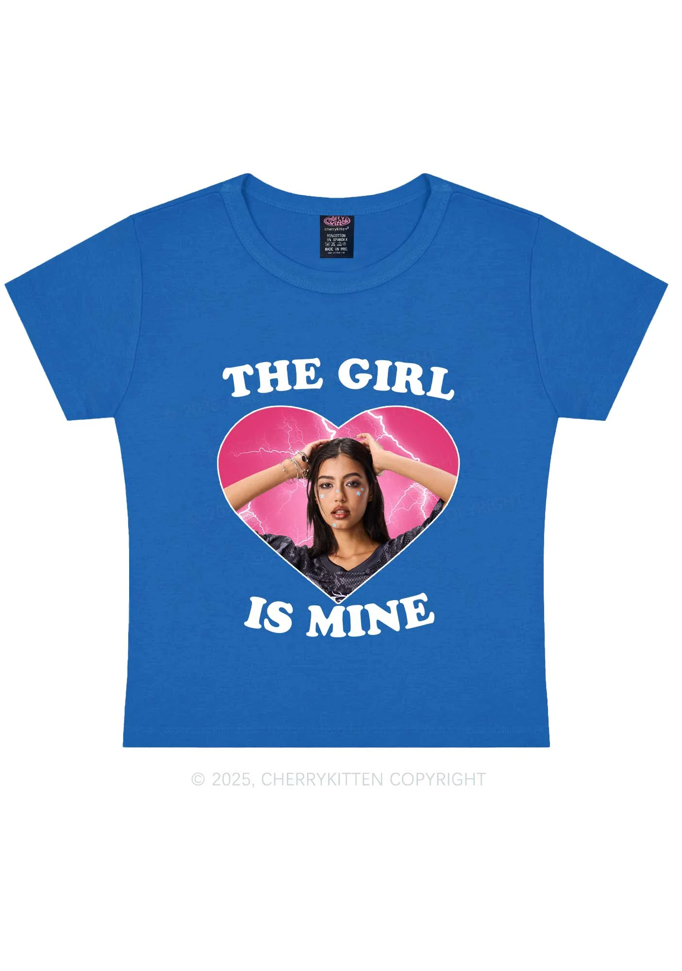 Custom The Boy Is Mine Y2K Baby Tee Cherrykitten - Image 8