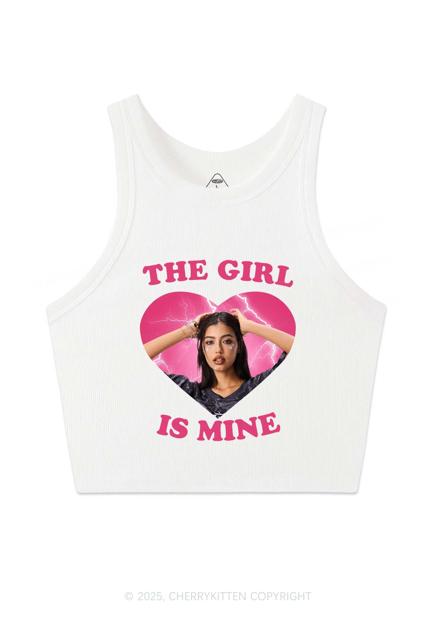 Custom The Boy Is Mine Y2K Crop Tank Top Cherrykitten - Image 4