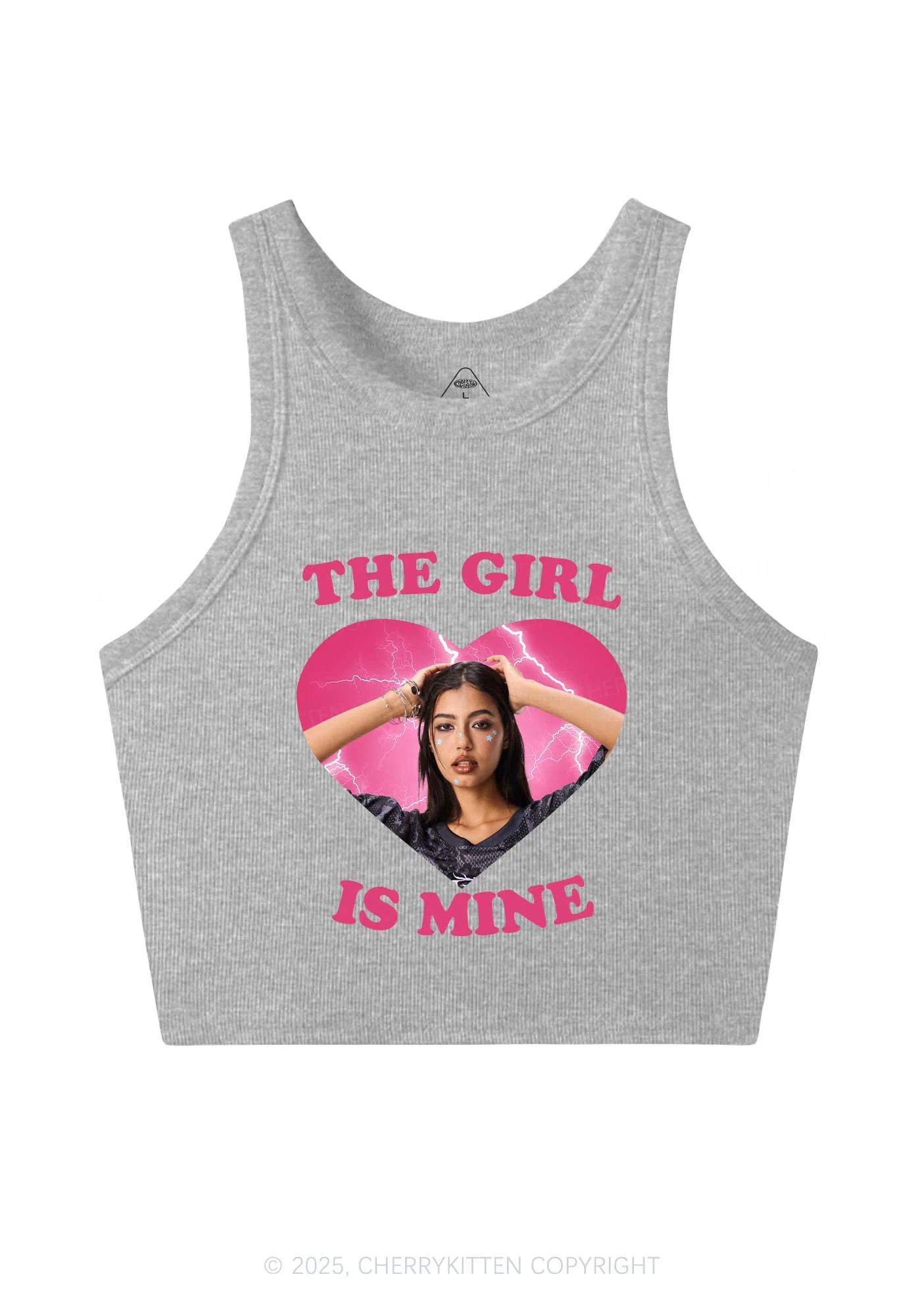 Custom The Boy Is Mine Y2K Crop Tank Top Cherrykitten - Image 5