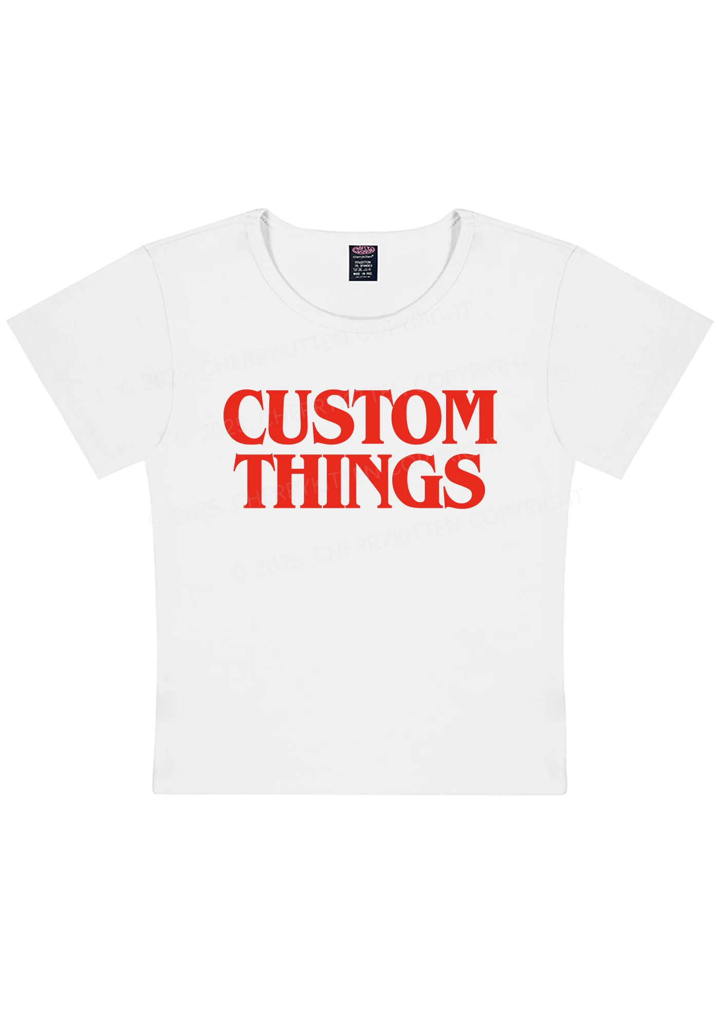 Custom Things Y2K Baby Tee Cherrykitten - Image 4