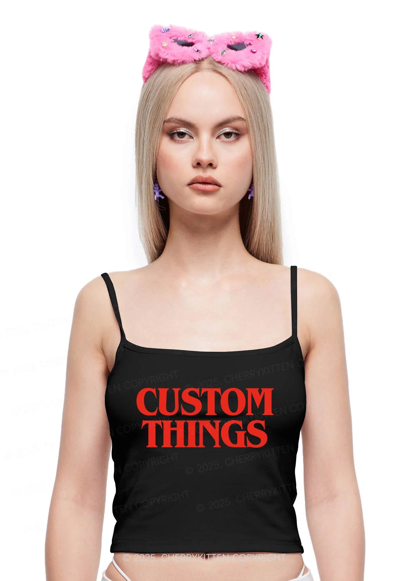 Custom Things Y2K Spaghetti Strap Cami Cherrykitten - Image 2