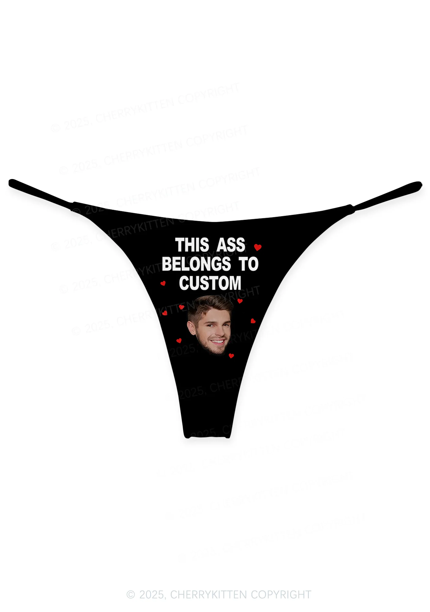 Custom This Axx Belongs Valentine's Day Y2K Print Couples Boxer Thong Set Cherrykitten - Image 2