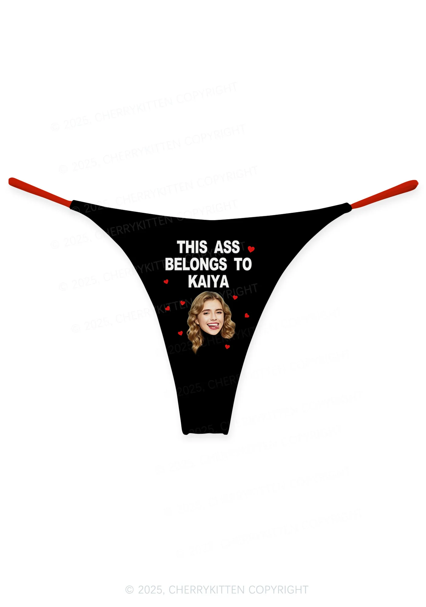 Custom This Axx Belongs Valentine's Day Y2K Print Couples Thong Set Cherrykitten - Image 2