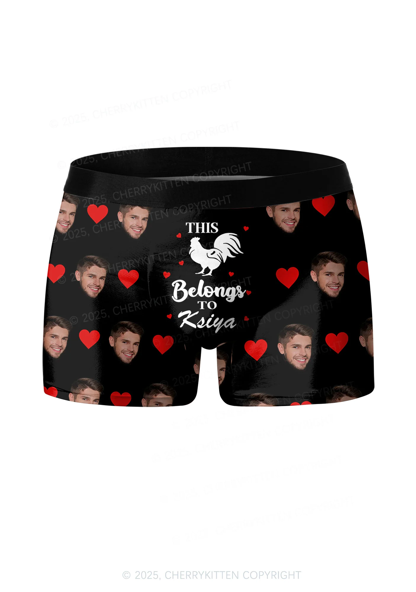 Custom This Rooster Belongs Valentine's Day Y2K Print Couples Boxer Briefs Set Cherrykitten - Image 2