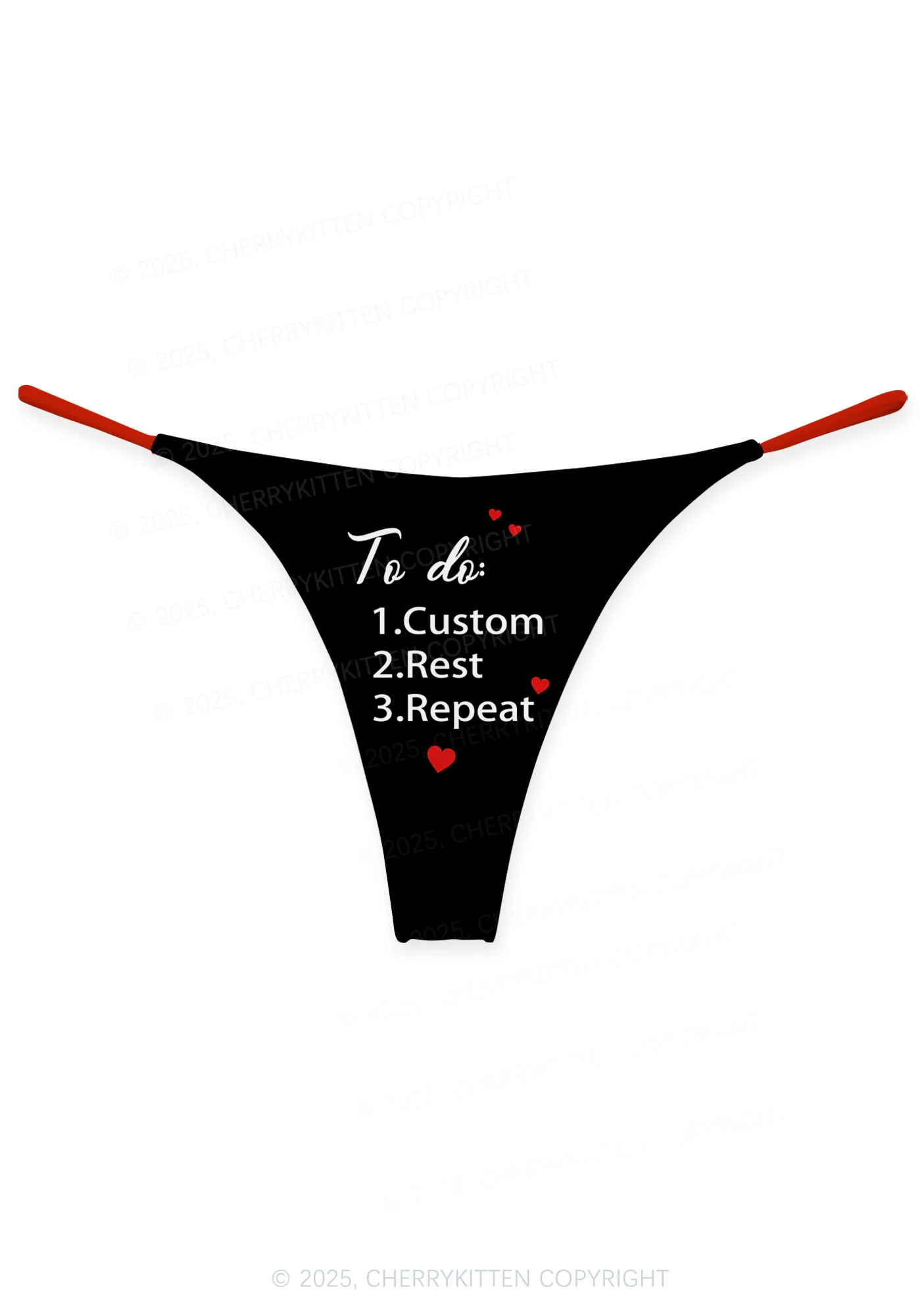 Custom To Do List Valentine's Day Y2K Print Couples Boxer Thong Set Cherrykitten - Image 2