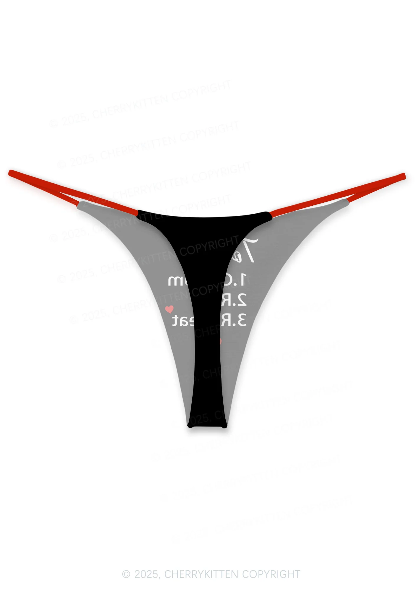 Custom To Do List Valentine's Day Y2K Print Couples Boxer Thong Set Cherrykitten - Image 3