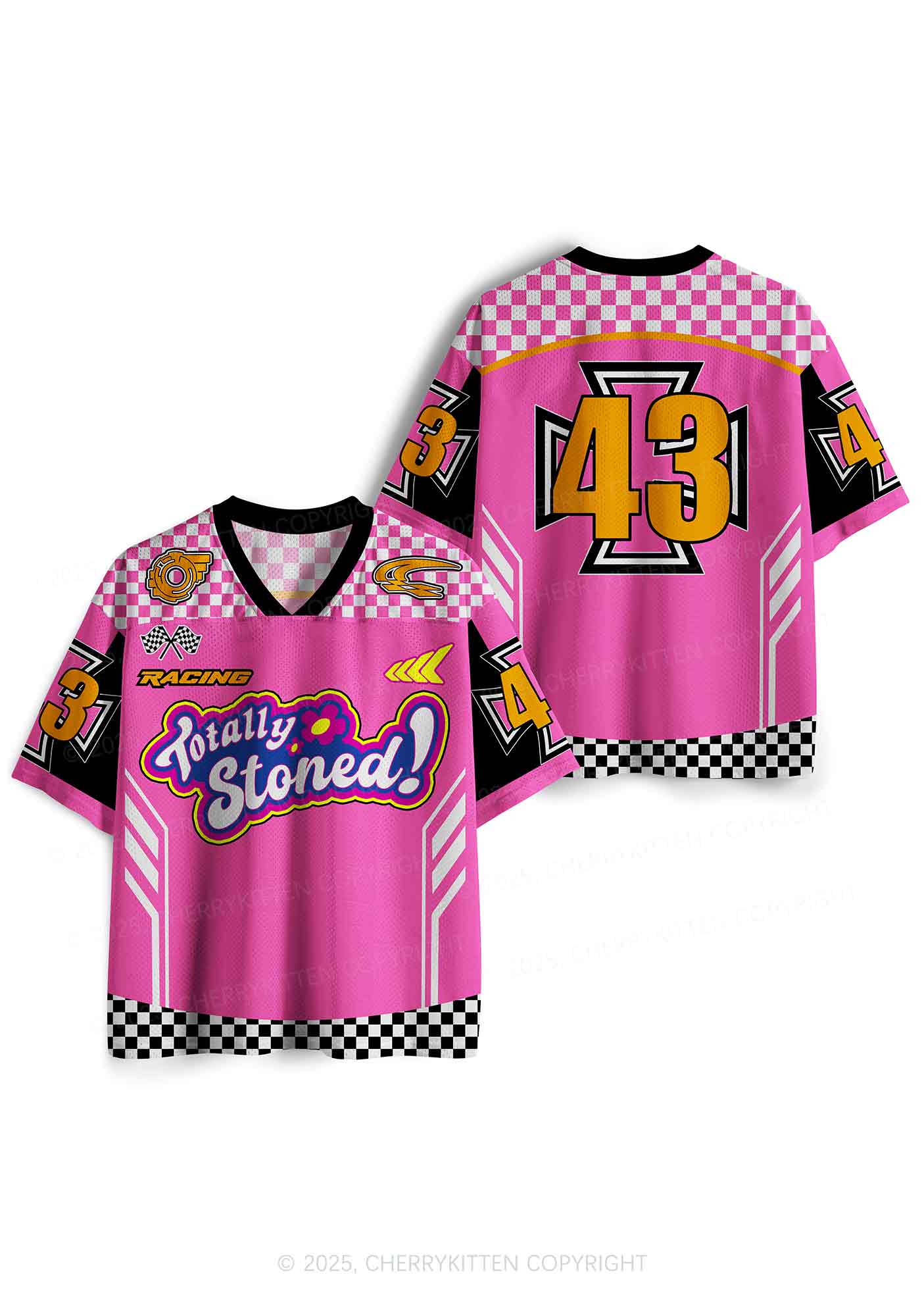 Custom Totally Stoned Y2K Sport Jersey Shirts Cherrykitten - Image 3