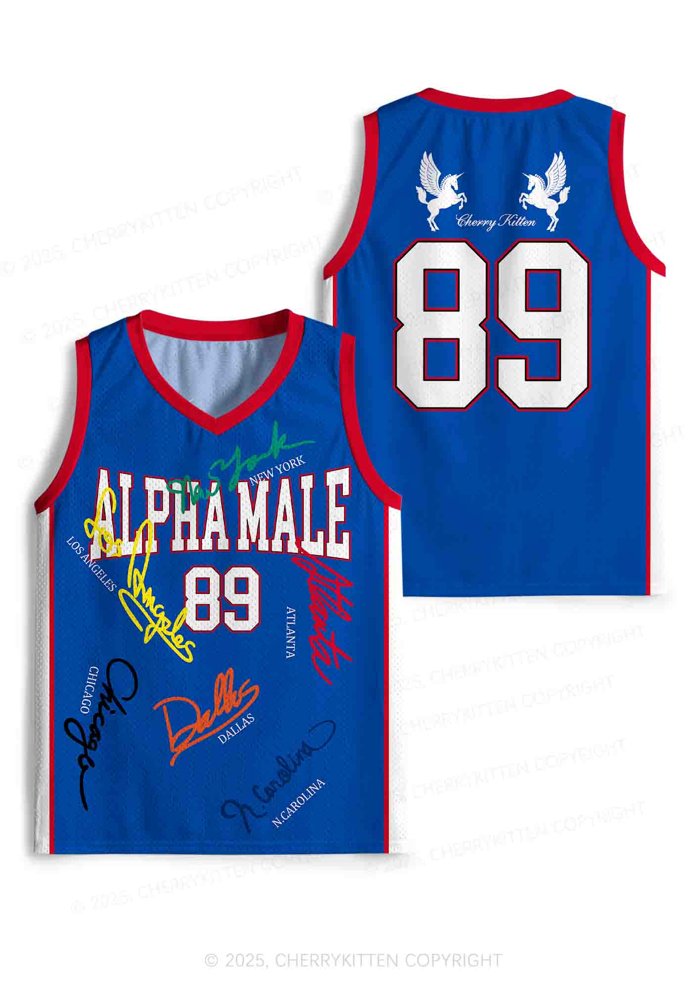 Custom Unicorn Alpha Male Y2K Sport Jersey Tank Cherrykitten - Image 3
