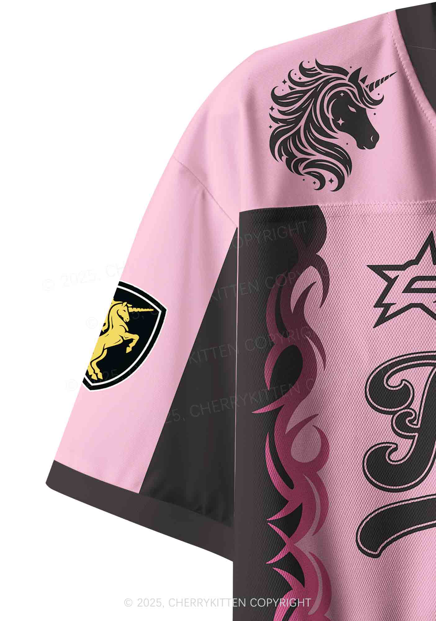Custom Unicorn Faggot Pride Y2K Crop Sport Jersey Shirts Cherrykitten - Image 6
