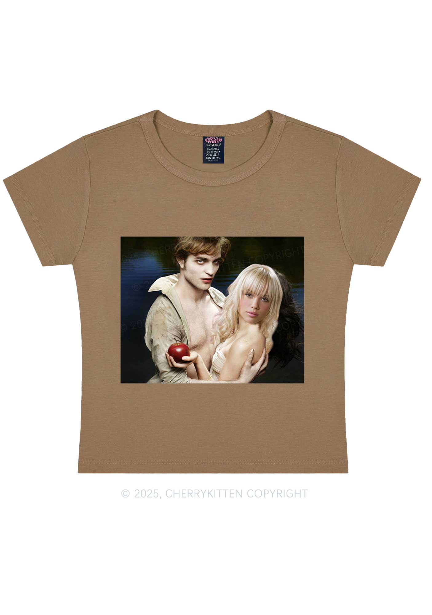 Custom Vampire Lover Photo Y2K Baby Tee Cherrykitten - Image 9