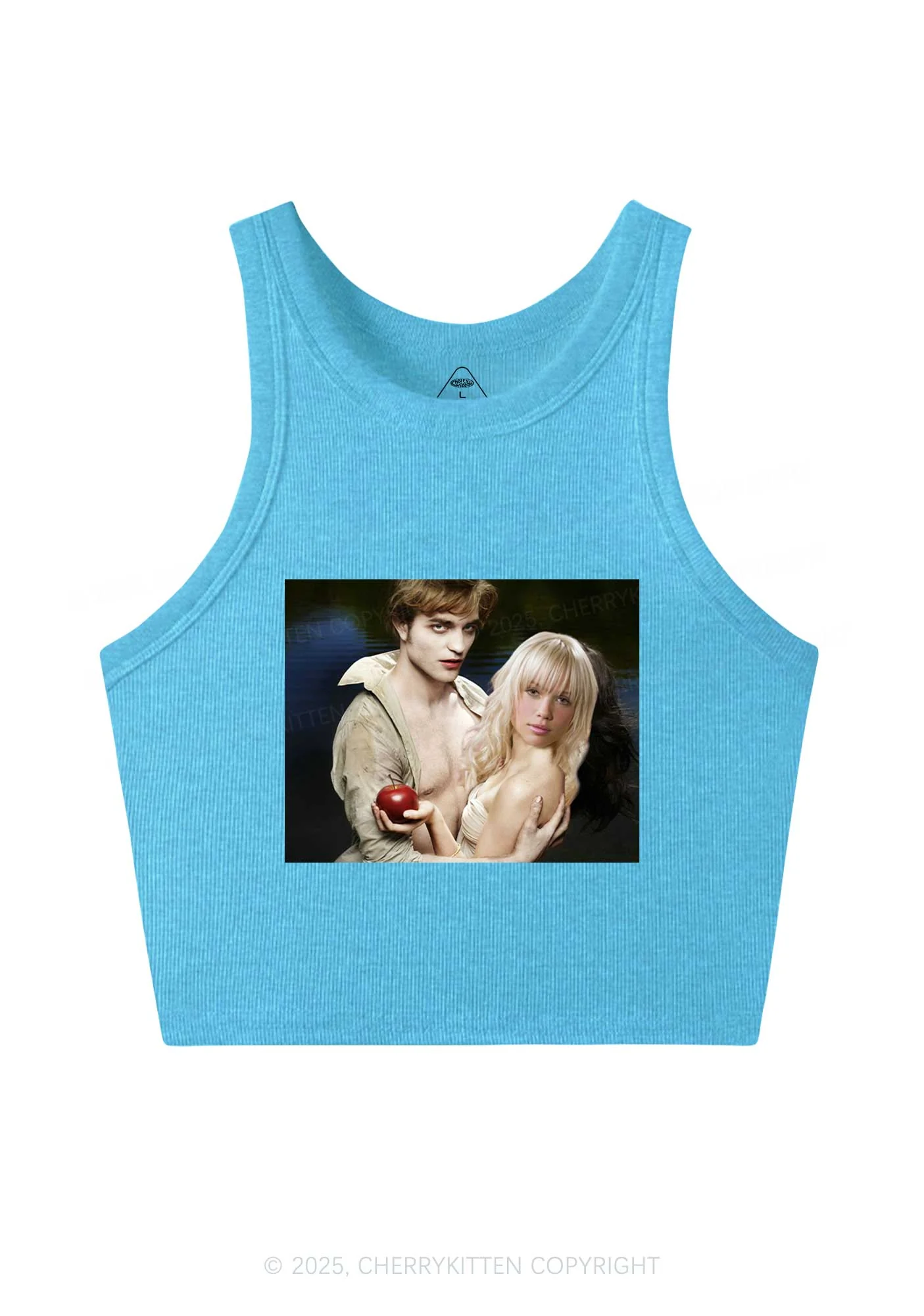 Custom Vampire Lover Photo Y2K Crop Tank Top Cherrykitten - Image 4