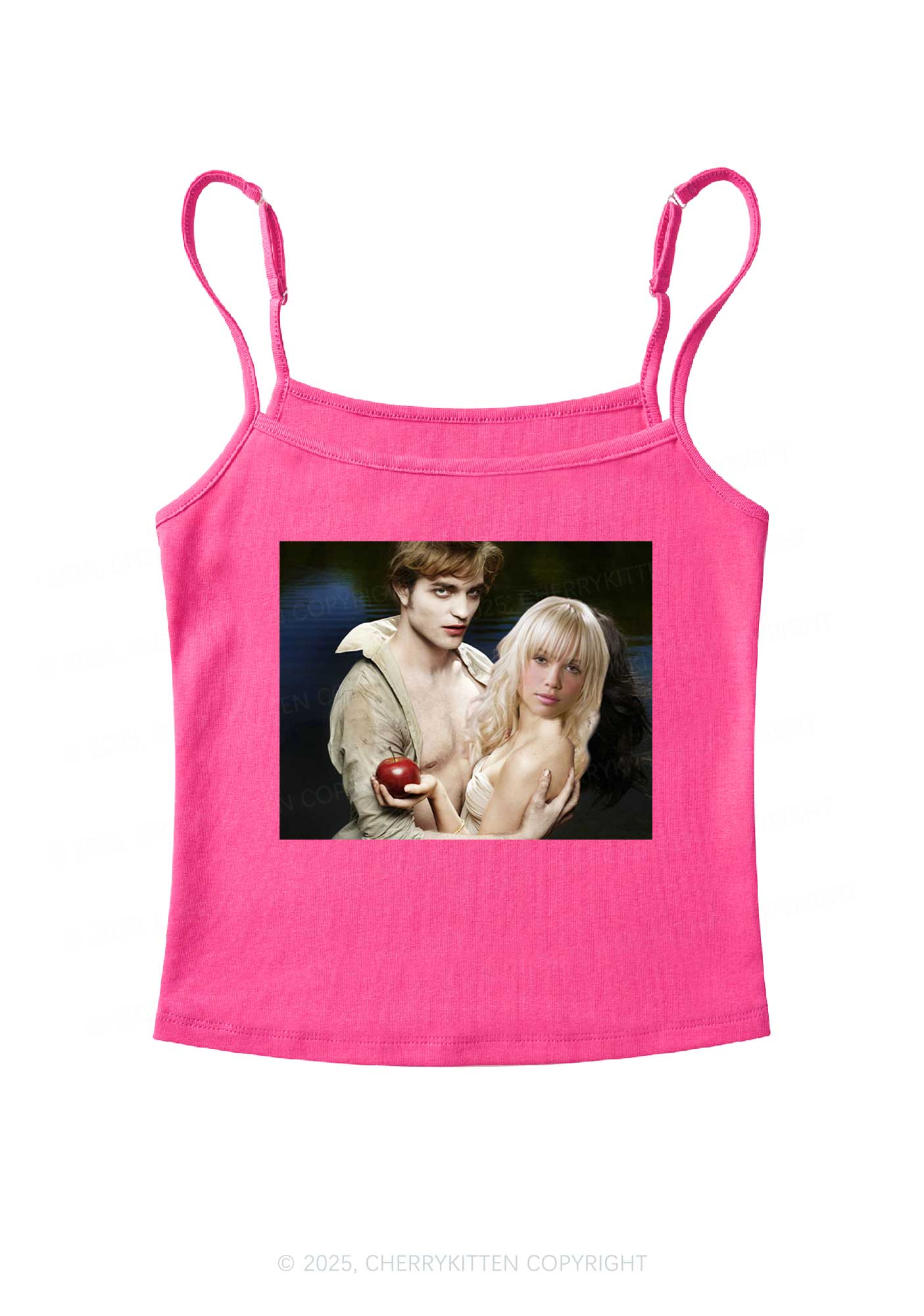 Custom Vampire Lover Photo Y2K Spaghetti Strap Cami Cherrykitten - Image 4