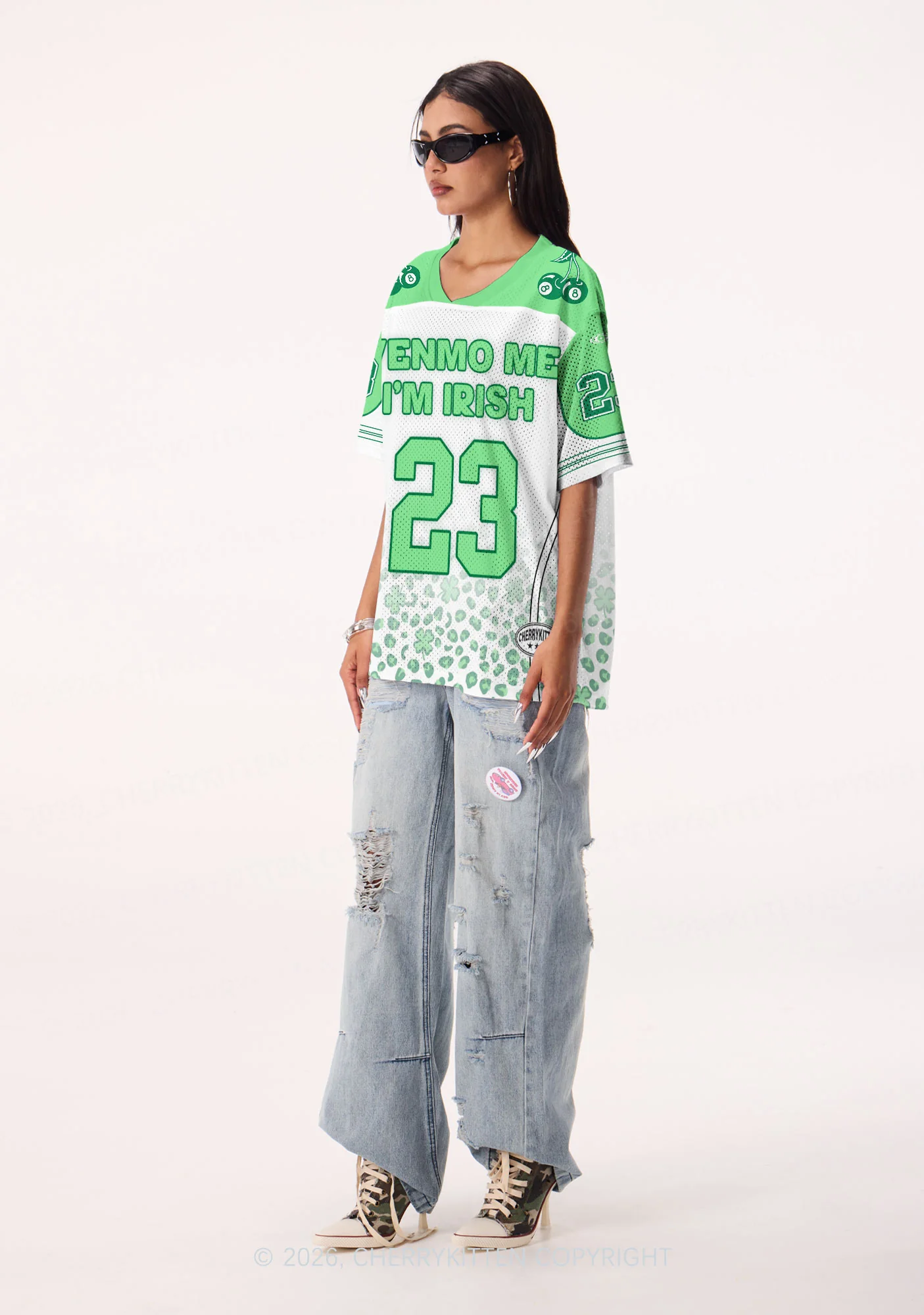 Custom Venmo Me Im Irish St Patricks Y2K Sport Jersey Shirts Cherrykitten - Image 2