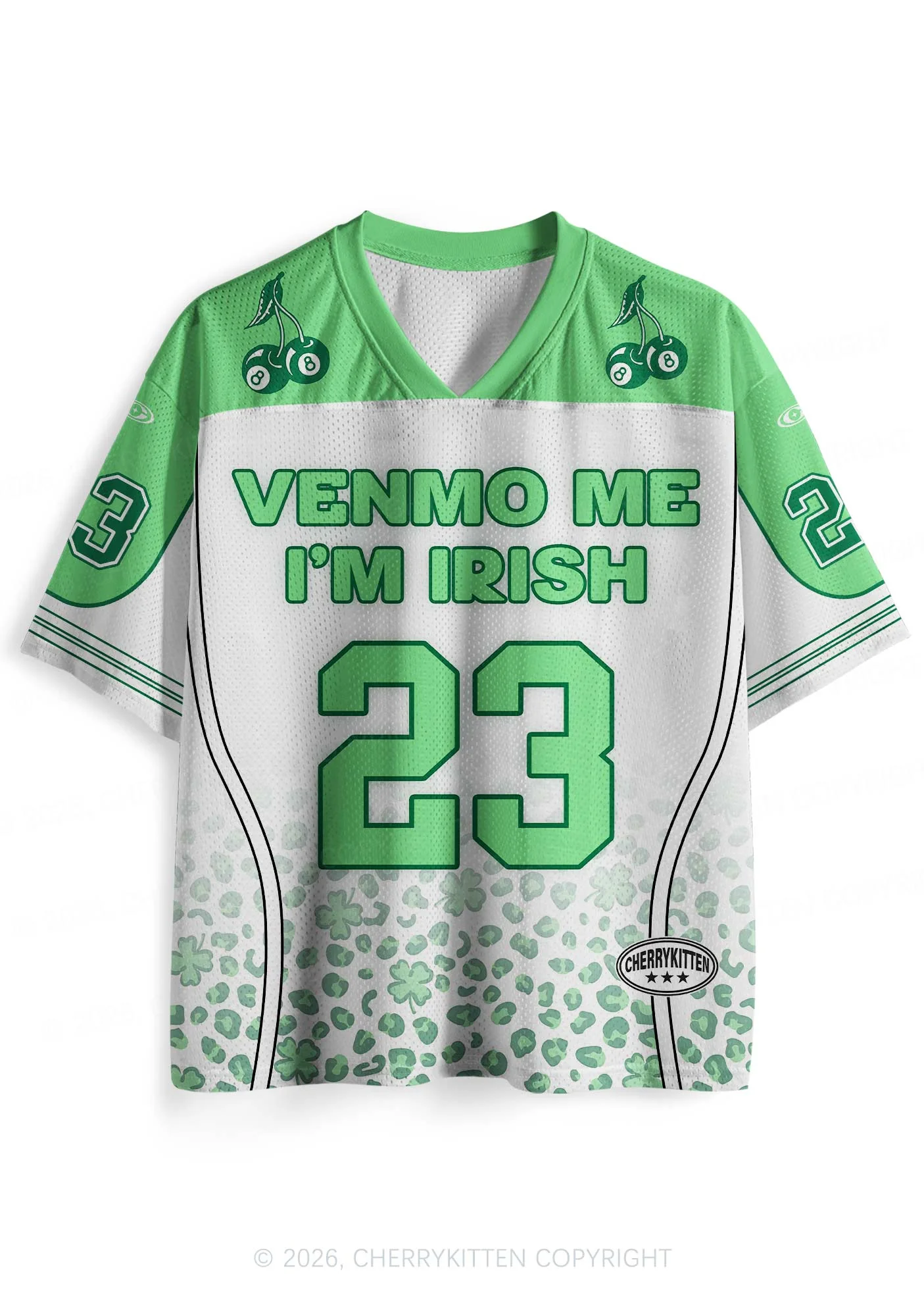 Custom Venmo Me Im Irish St Patricks Y2K Sport Jersey Shirts Cherrykitten - Image 3