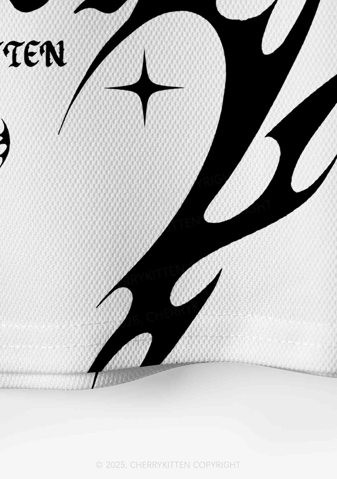 Custom White Cxxt Y2K Crop Sport Jersey Shirts Cherrykitten - Image 4