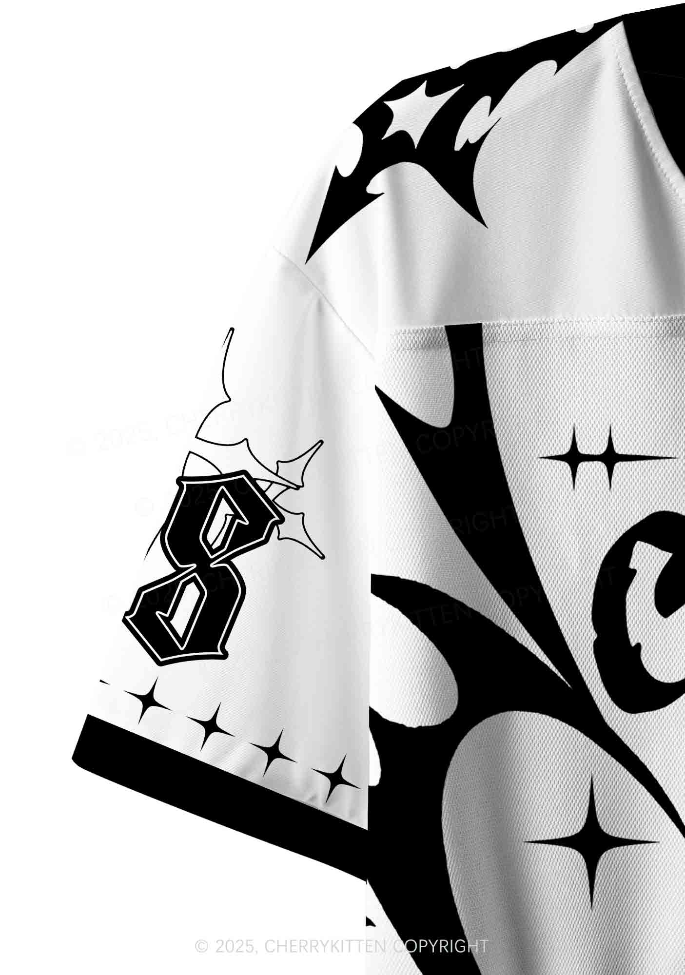 Custom White Cxxt Y2K Crop Sport Jersey Shirts Cherrykitten - Image 5