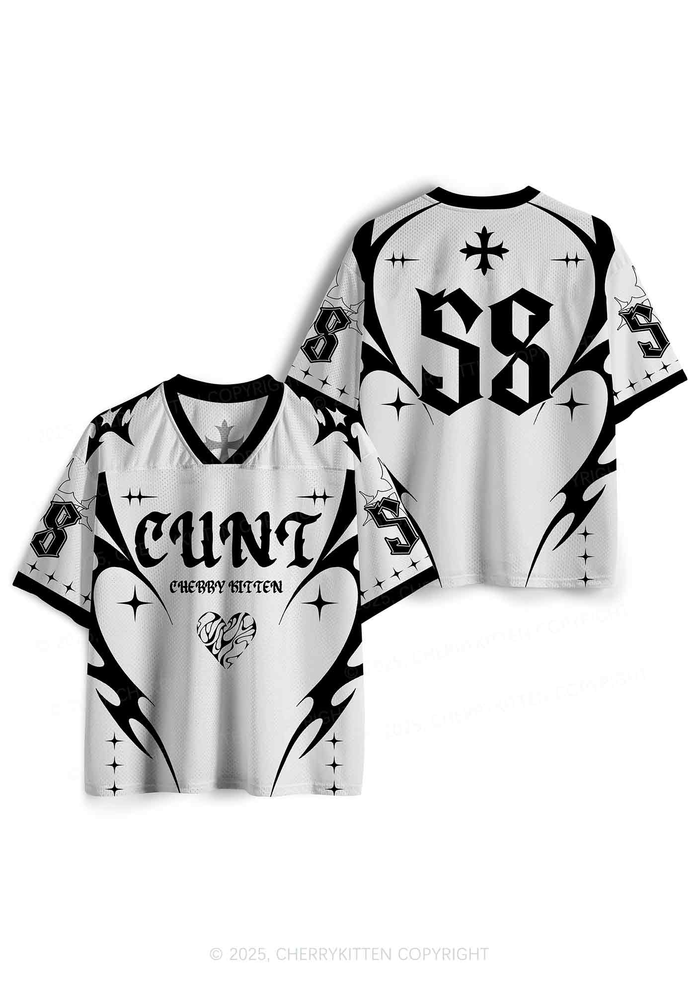 Custom White Cxxt Y2K Sport Jersey Shirts Cherrykitten - Image 3