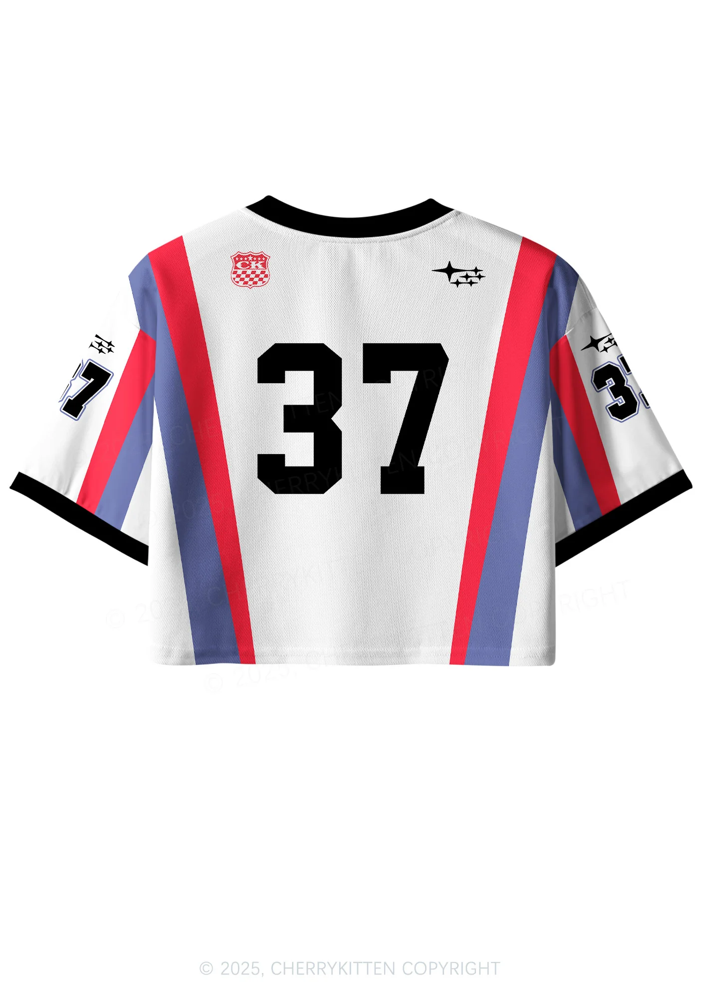 Custom White He Him Hole Pride Y2K Crop Sport Jersey Shirts Cherrykitten - Image 2
