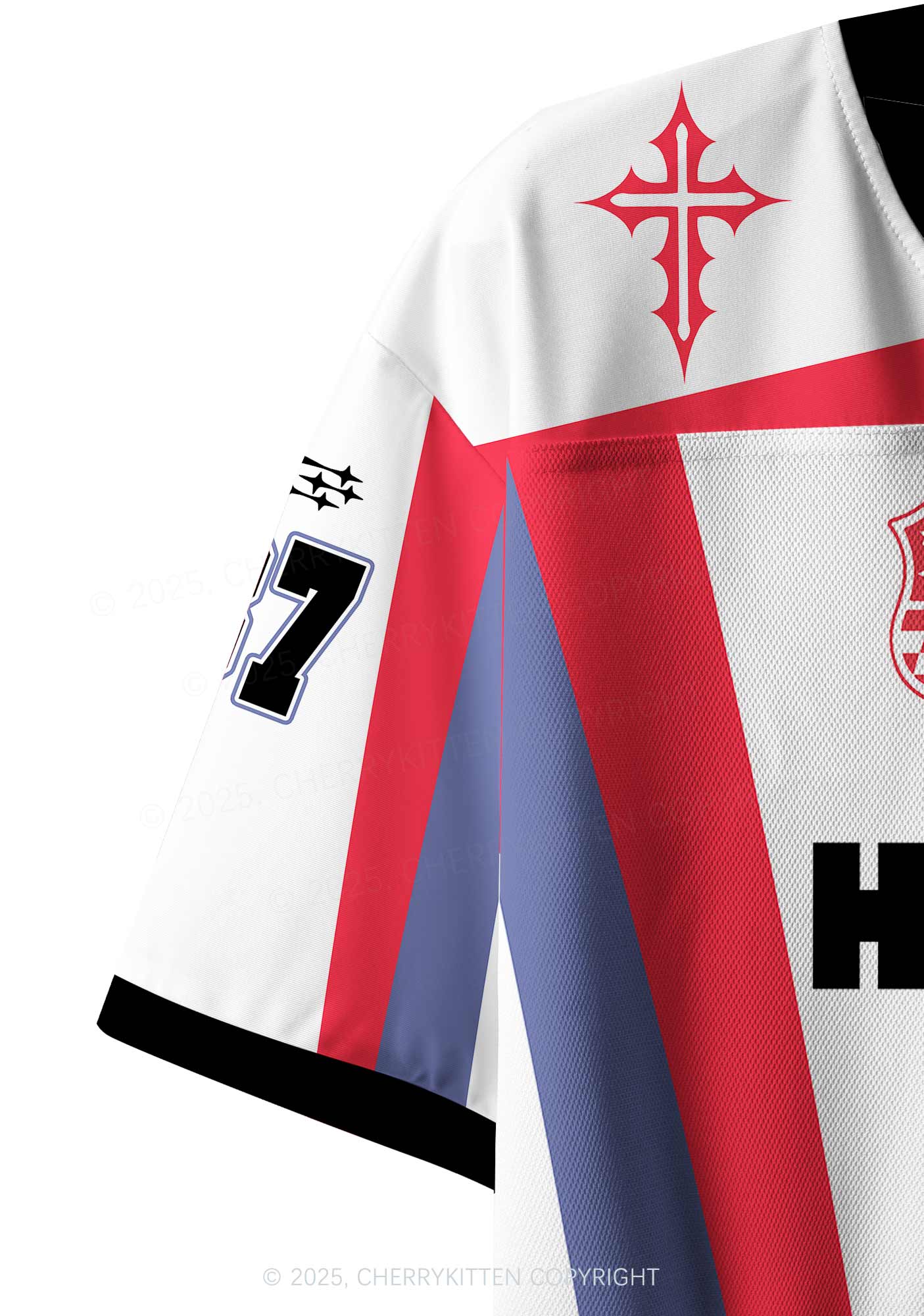 Custom White He Him Hole Pride Y2K Crop Sport Jersey Shirts Cherrykitten - Image 6