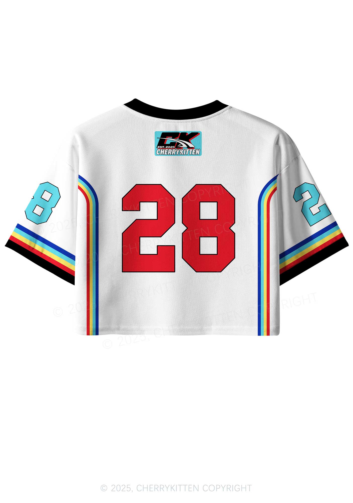 Custom White Hubby Valentine's Day Y2K Crop Sport Jersey Shirts Cherrykitten - Image 2