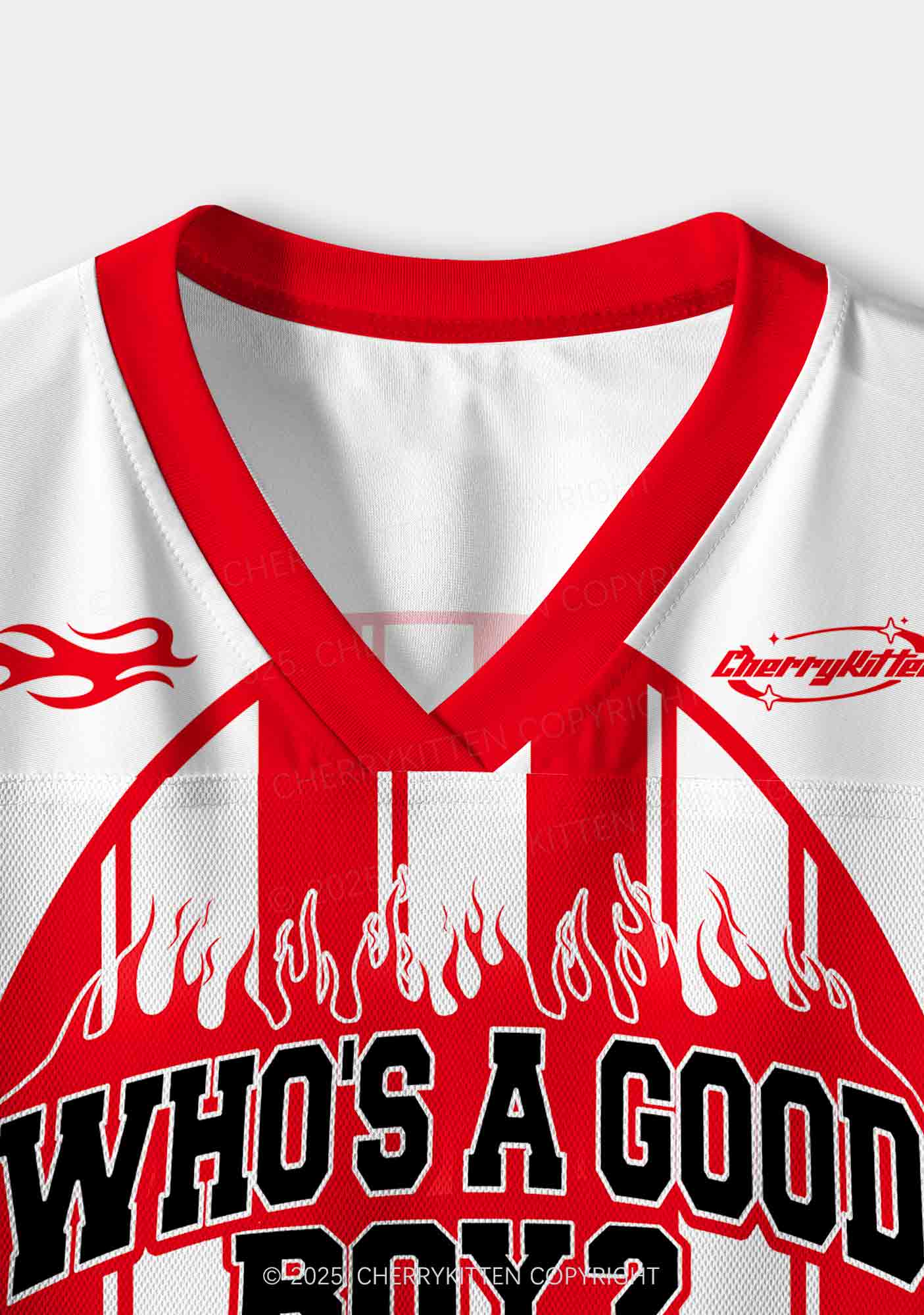 Custom Who Is Good Boy Y2K Crop Sport Jersey Shirts Cherrykitten - Image 4