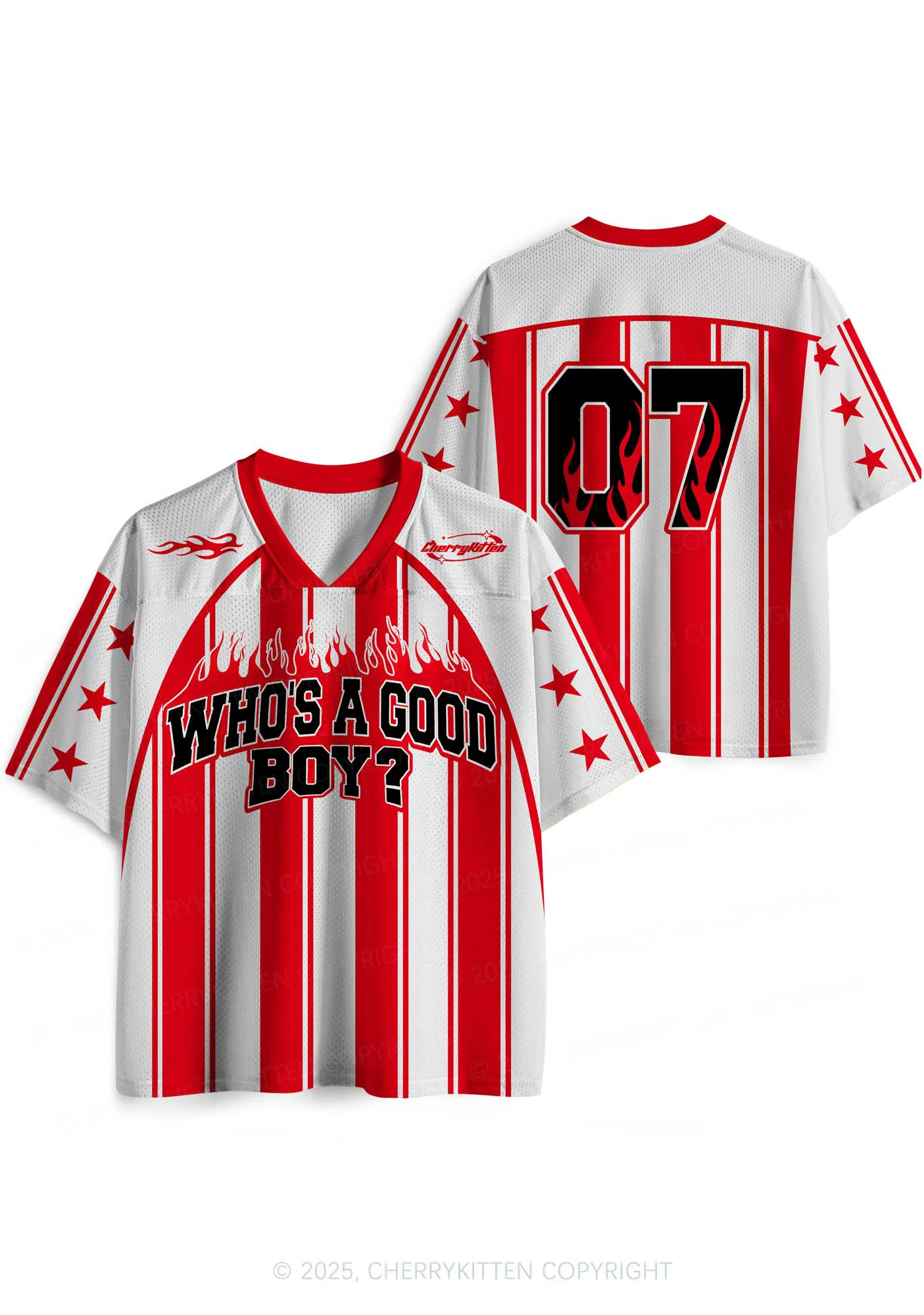 Custom Who Is Good Boy Y2K Sport Jersey Shirts Cherrykitten - Image 4