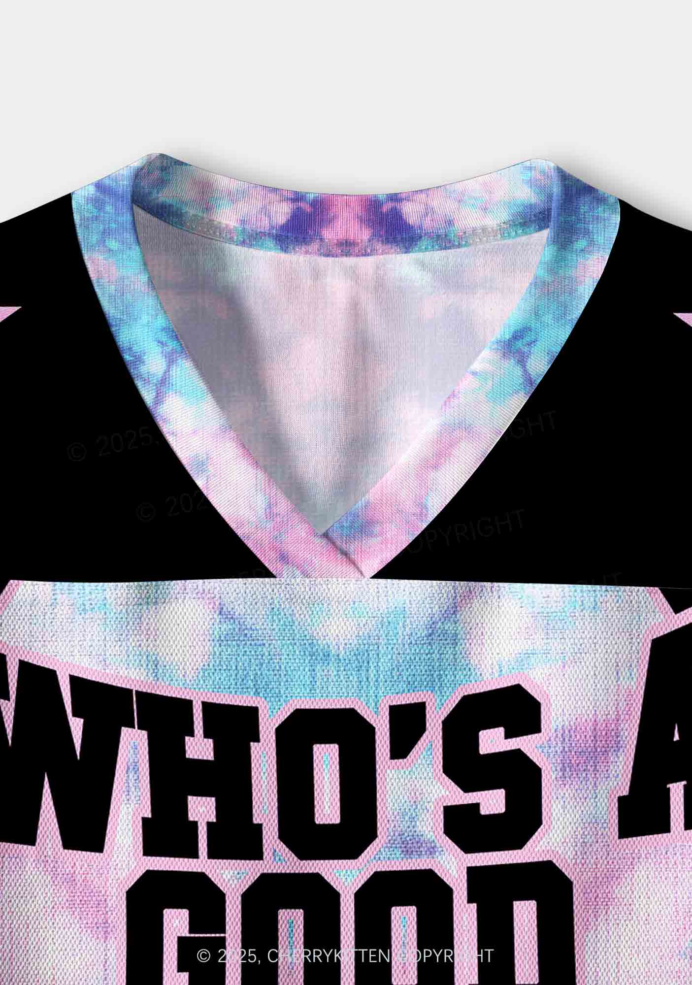 Custom Whos A Good Boy Y2K Crop Sport Jersey Shirts Cherrykitten - Image 3