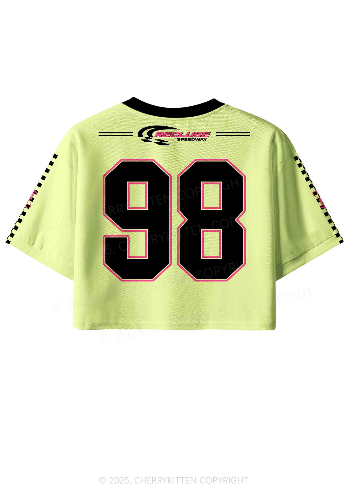 Custom Yellow Cxxt Y2K Crop Sport Jersey Shirts Cherrykitten - Image 3