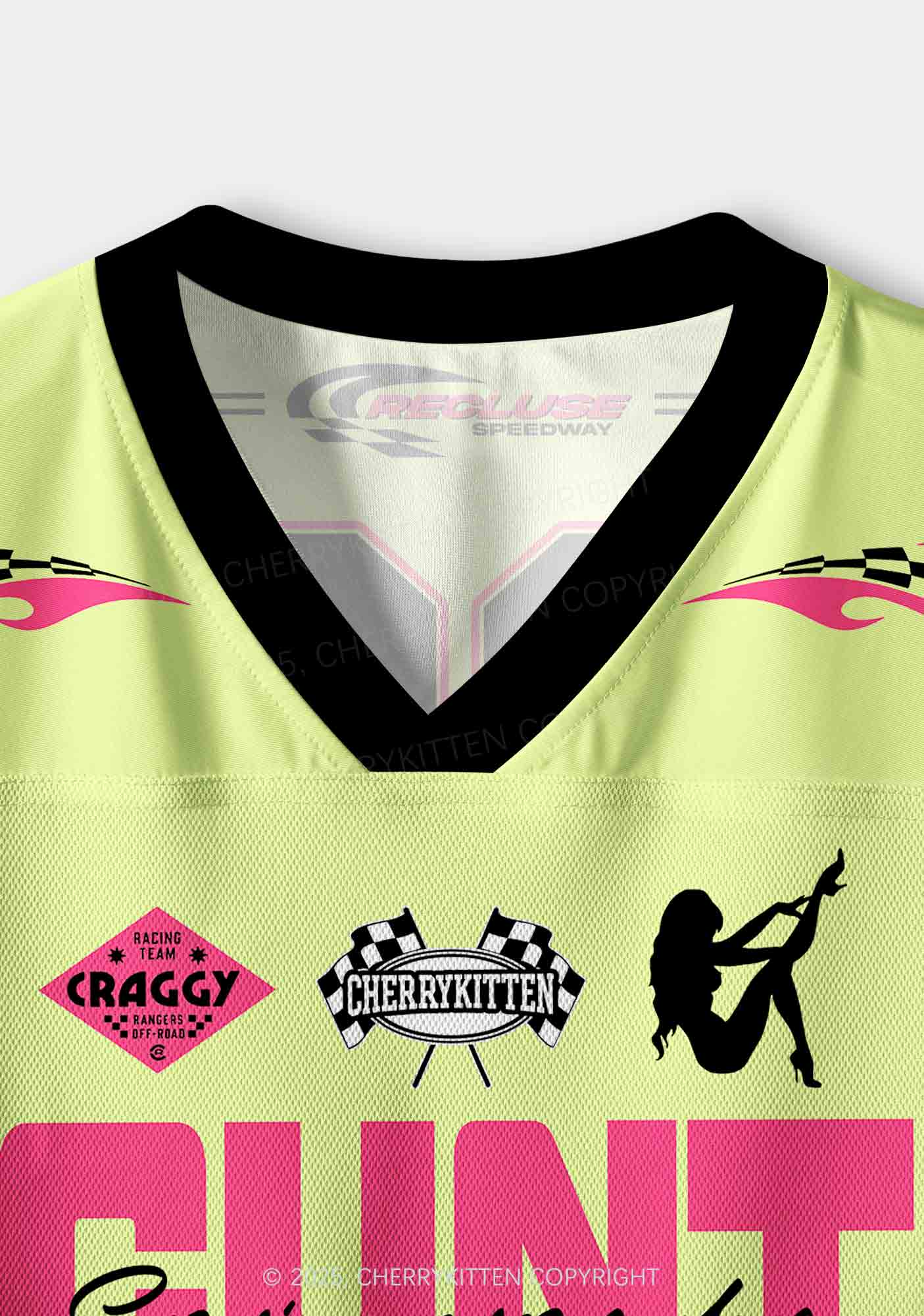 Custom Yellow Cxxt Y2K Crop Sport Jersey Shirts Cherrykitten - Image 4