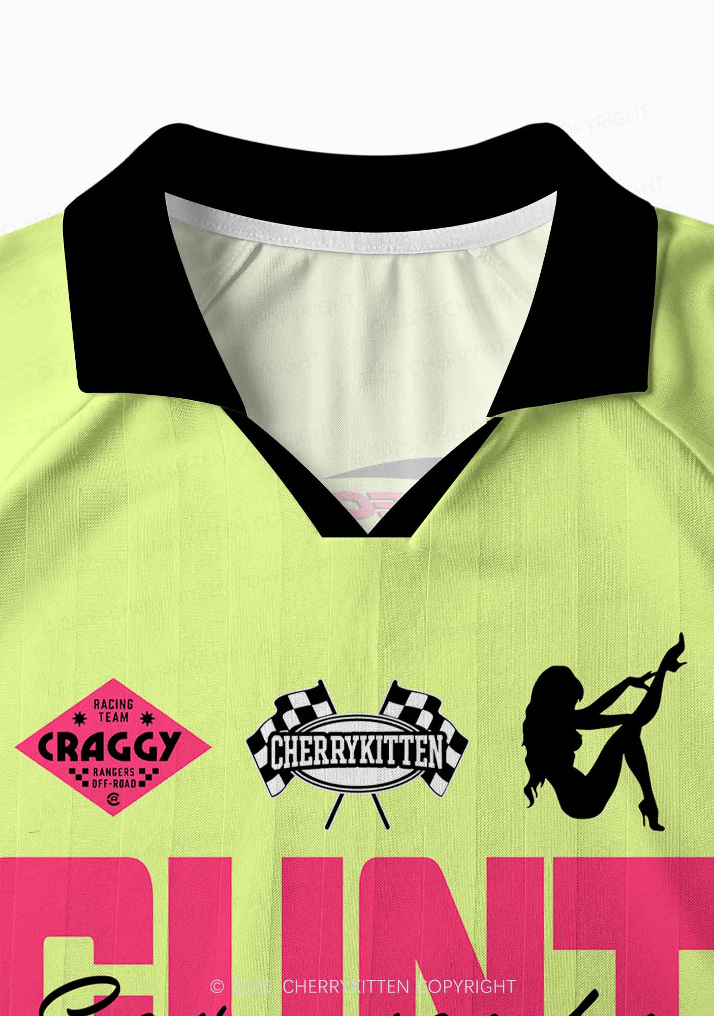 Custom Yellow Cxxt Y2K Sport Long Sleeve Jersey Shirts Cherrykitten - Image 4