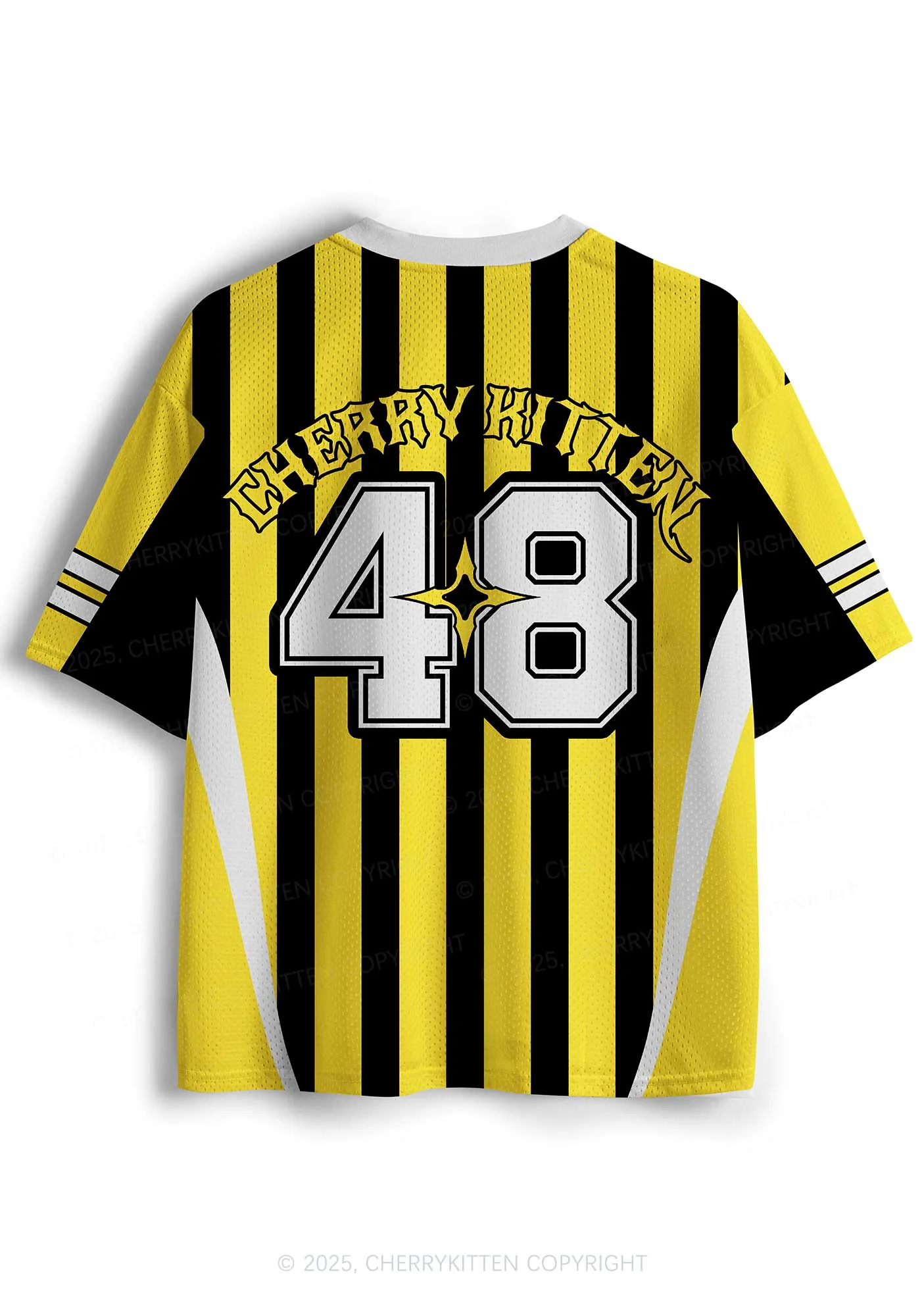 Custom Yellow Feral Y2K Sport Jersey Shirts Cherrykitten - Image 3