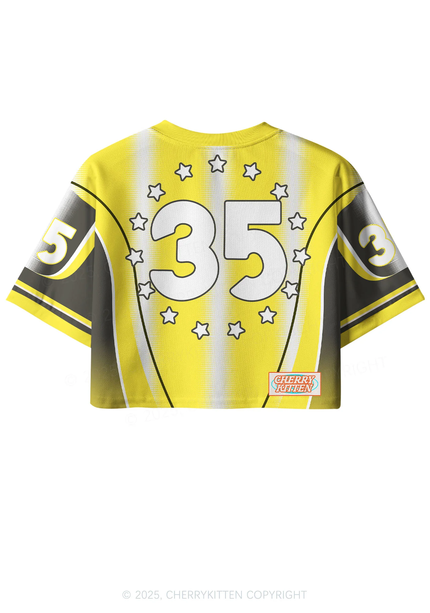 Custom Yellow Pony Y2K Crop Sport Jersey Shirts Cherrykitten - Image 2