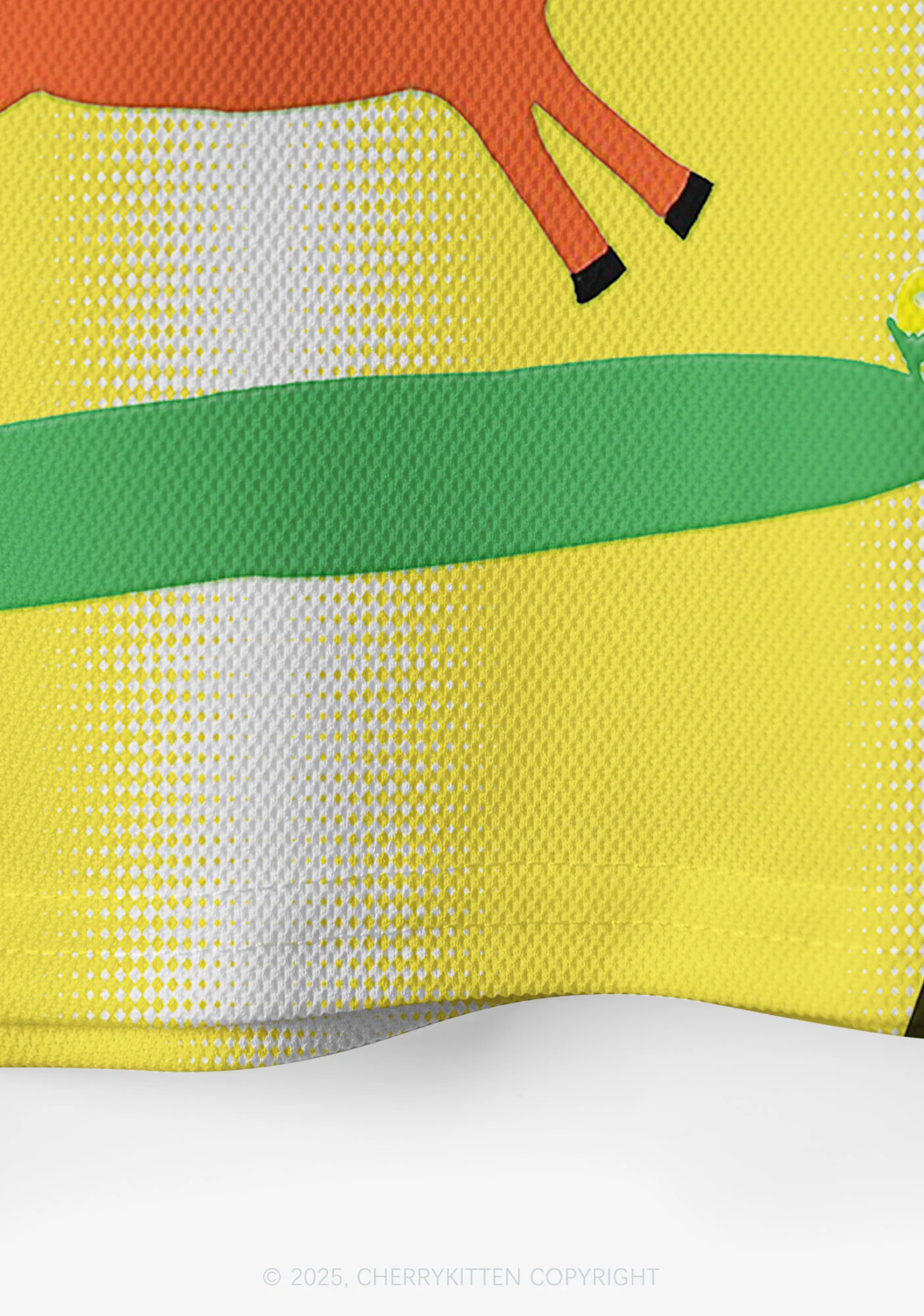 Custom Yellow Pony Y2K Crop Sport Jersey Shirts Cherrykitten - Image 5