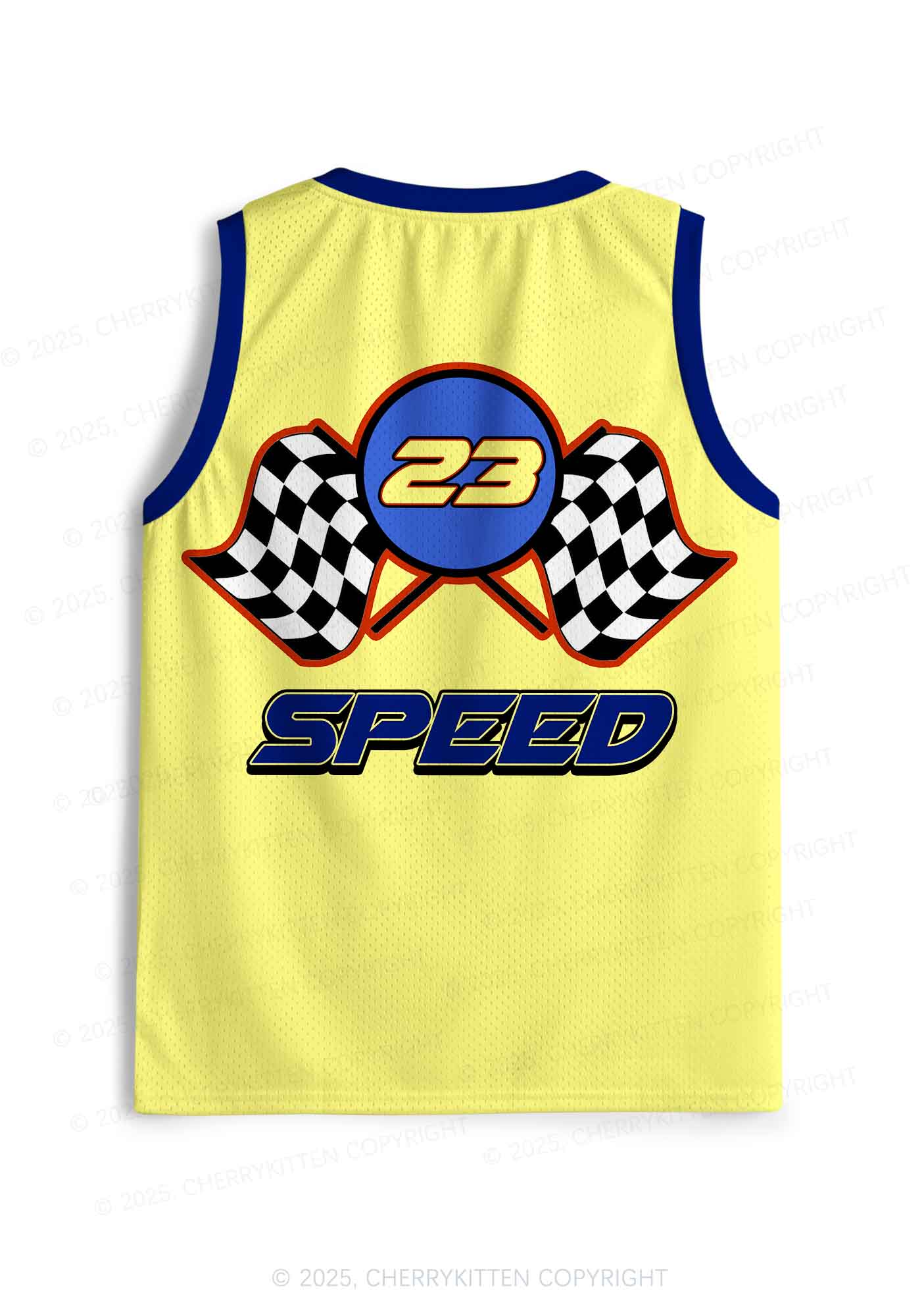 Custom Yellow Ride A Mustache Y2K Sport Jersey Tank Cherrykitten - Image 3