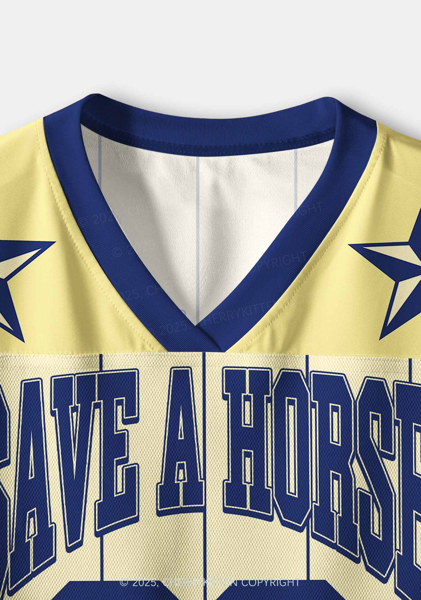 Custom Yellow Save A Horse Y2K Crop Sport Jersey Shirts Cherrykitten - Image 3