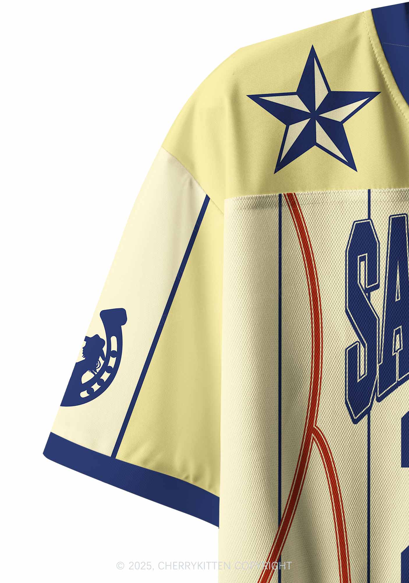 Custom Yellow Save A Horse Y2K Crop Sport Jersey Shirts Cherrykitten - Image 5