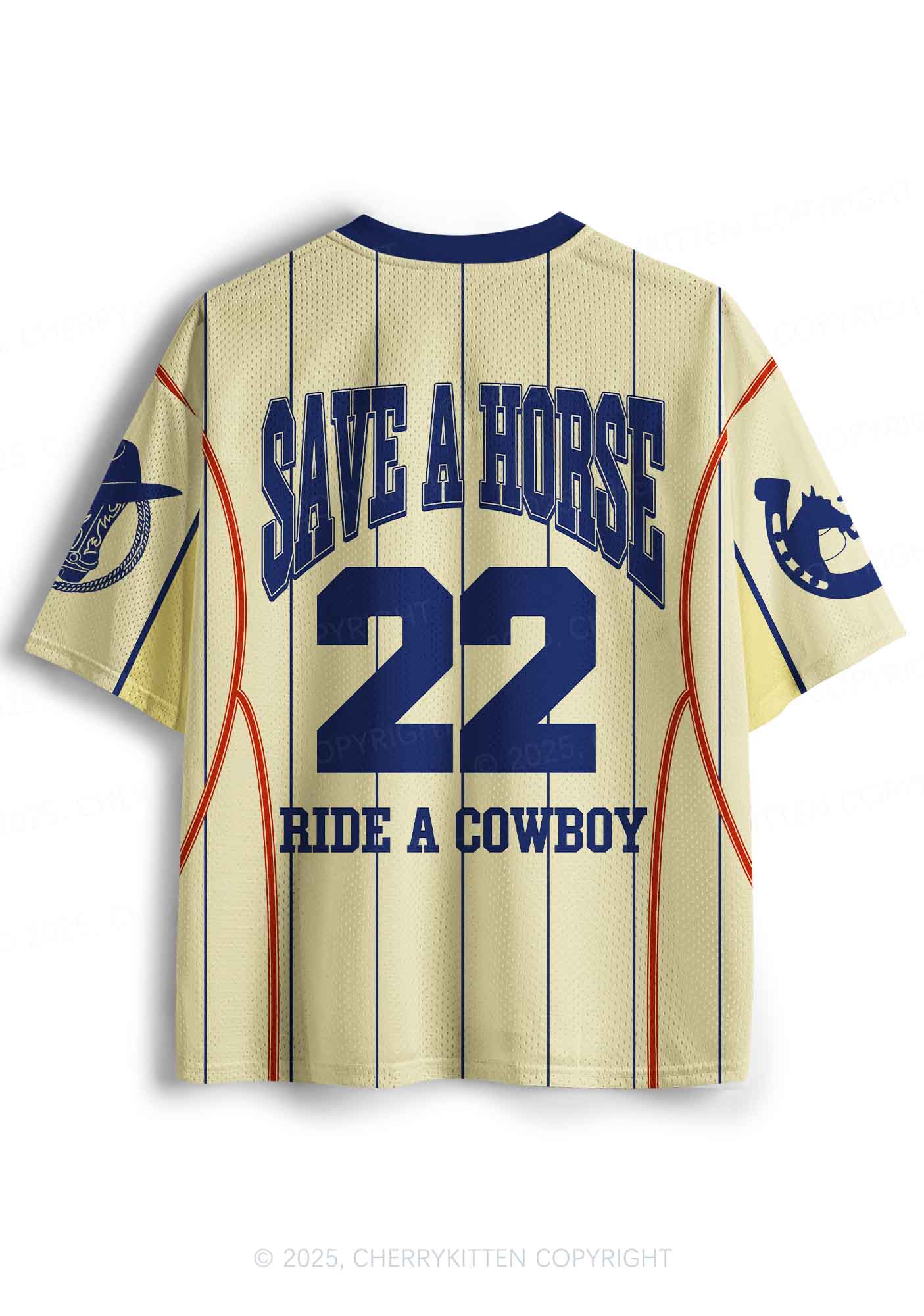 Custom Yellow Save A Horse Y2K Sport Jersey Shirts Cherrykitten - Image 2