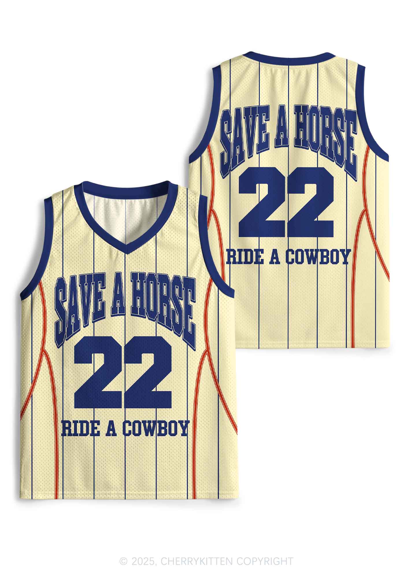 Custom Yellow Save A Horse Y2K Sport Jersey Tank Cherrykitten - Image 3