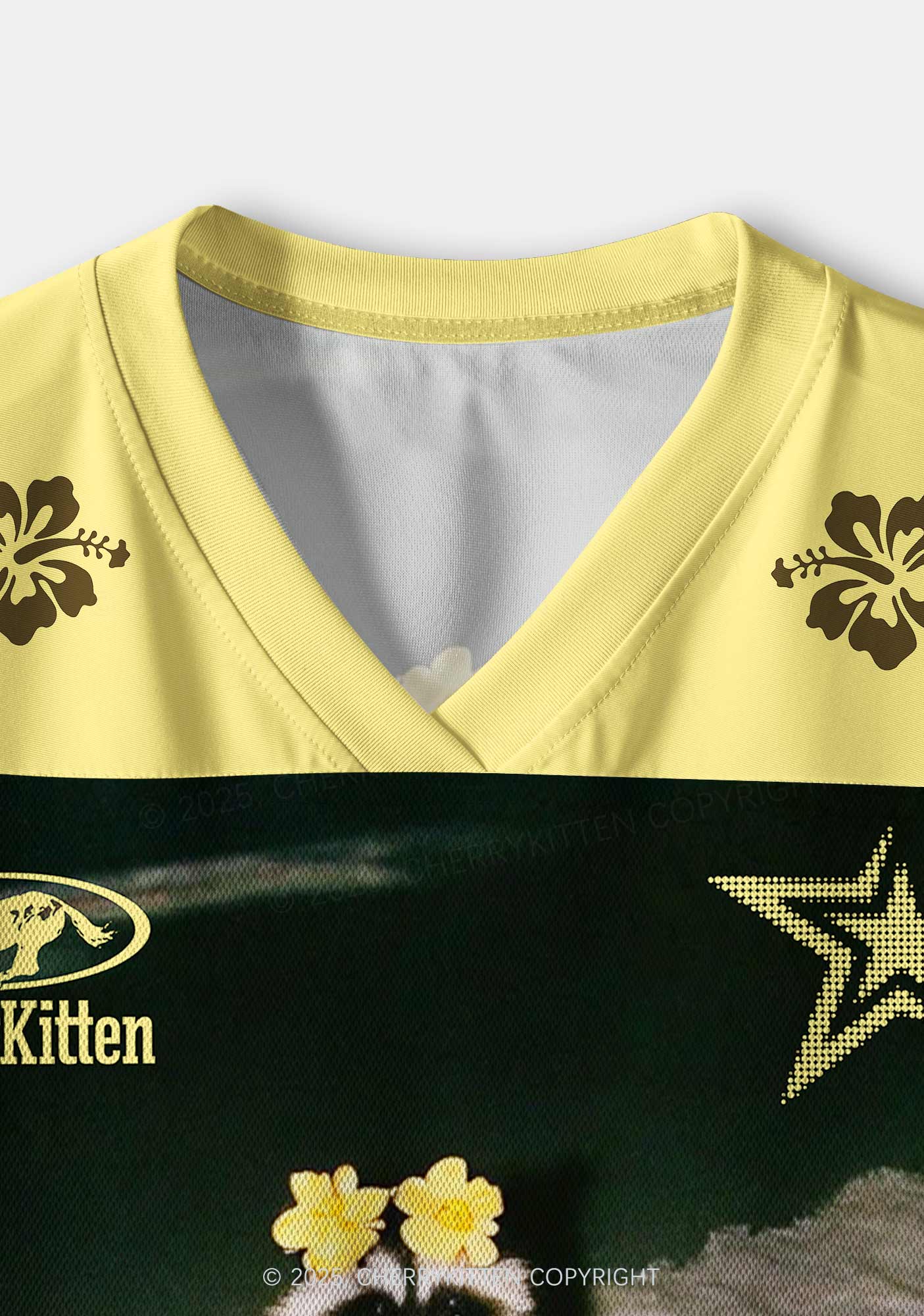 Custom Yoga Raccoon Y2K Crop Sport Jersey Shirts Cherrykitten - Image 3
