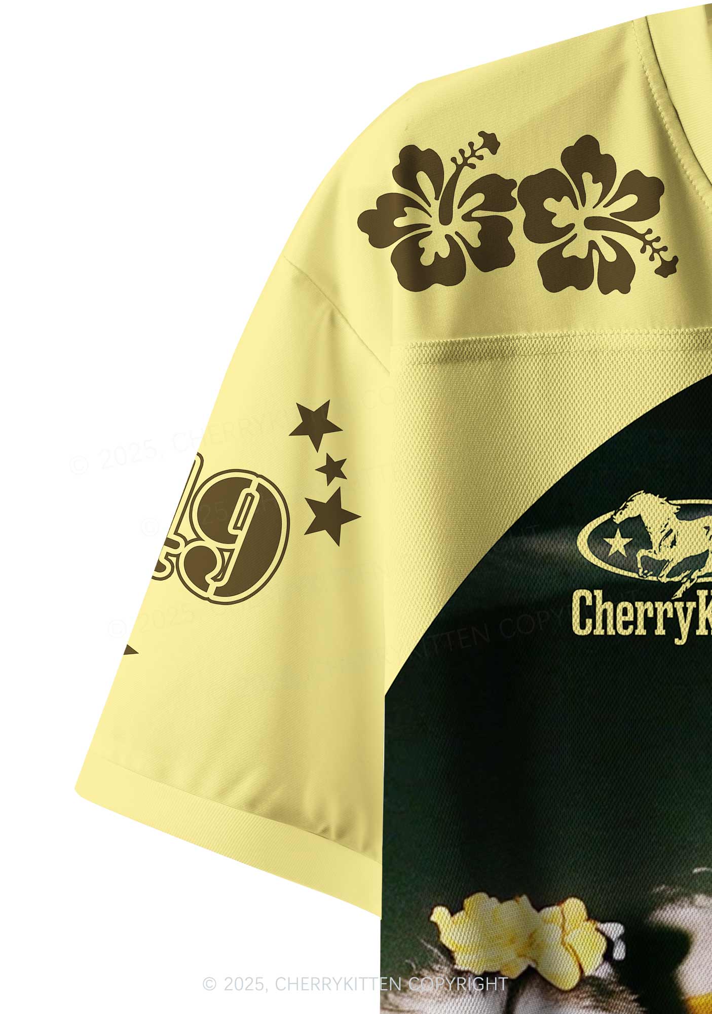 Custom Yoga Raccoon Y2K Crop Sport Jersey Shirts Cherrykitten - Image 5