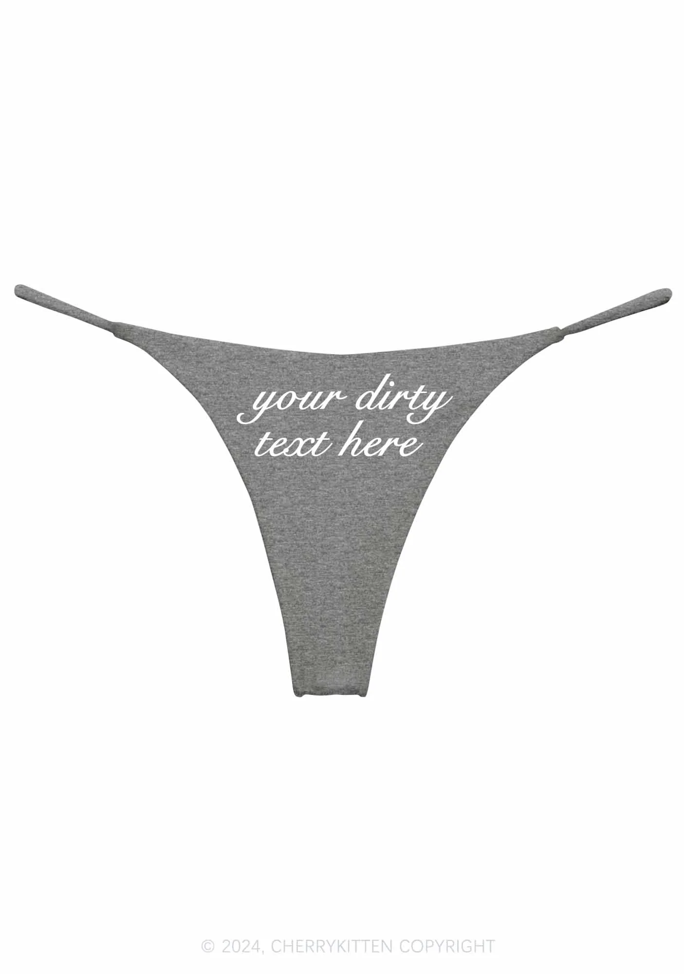Custom Your Dirty Text Here Y2K Bikini String Thong Cherrykitten - Image 10
