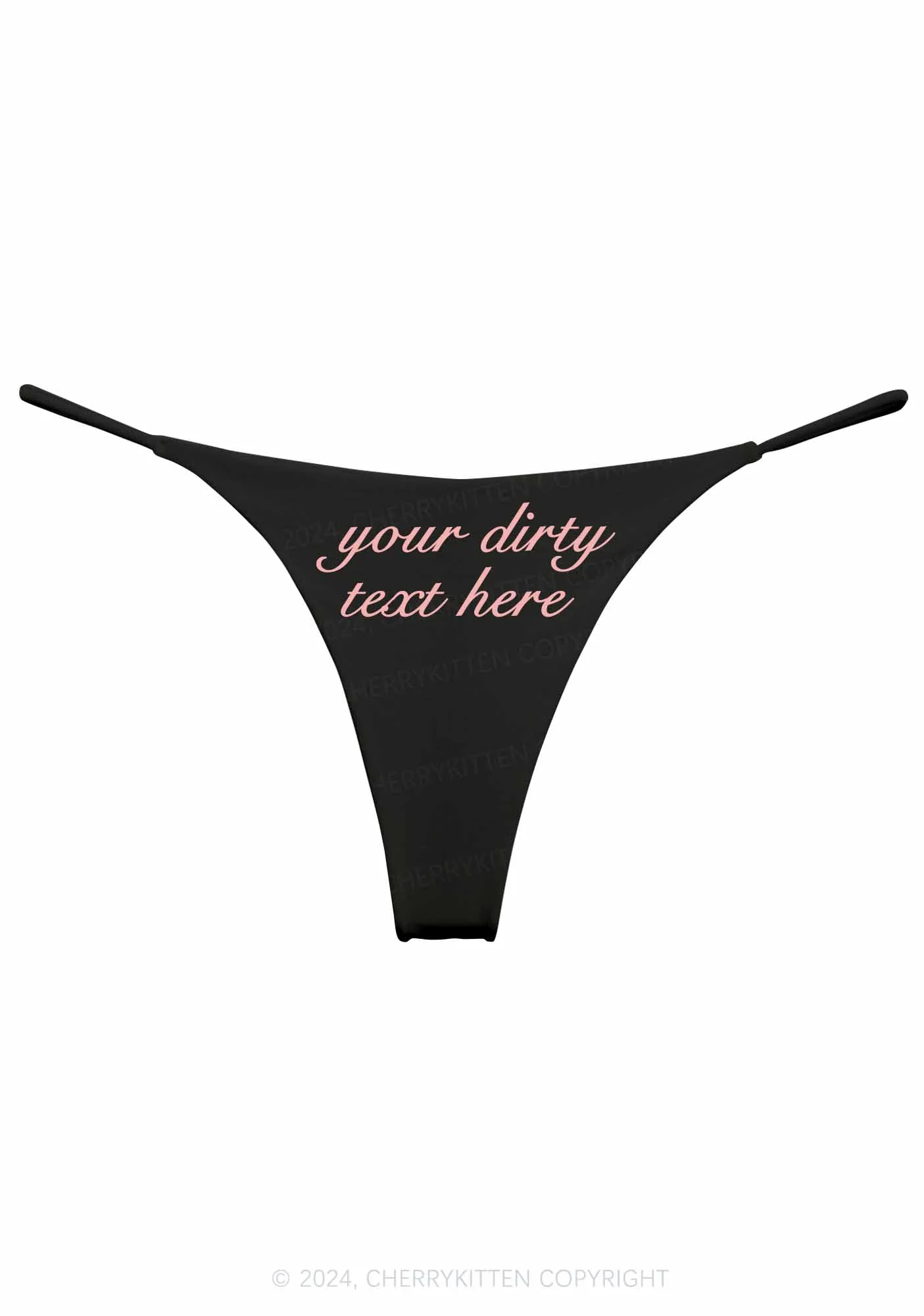 Custom Your Dirty Text Here Y2K Bikini String Thong Cherrykitten - Image 5