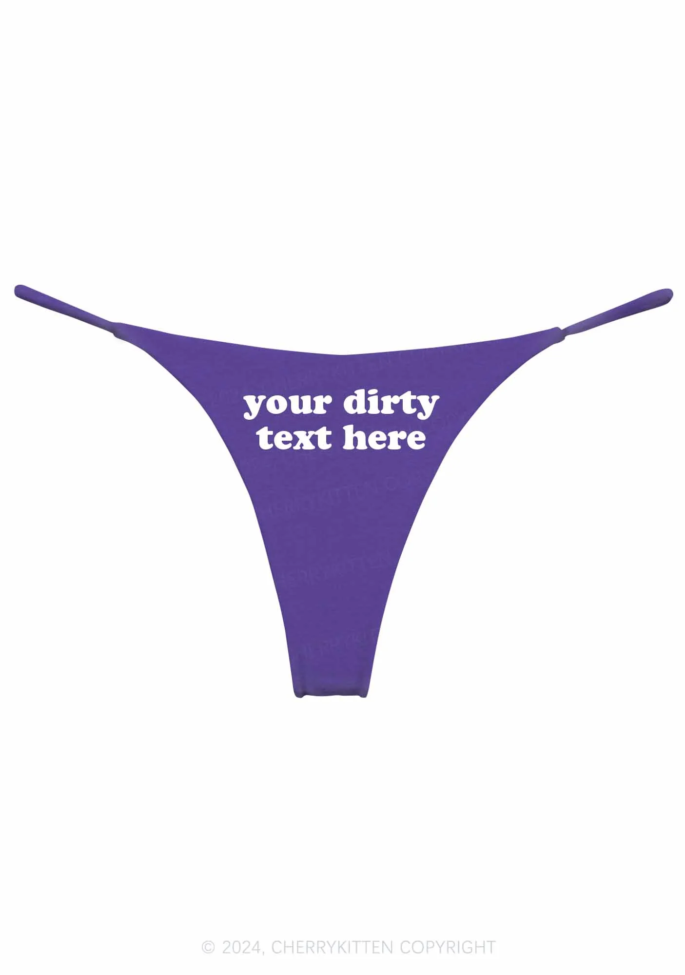 Custom Your Dirty Text Here Y2K Bikini String Thong Cherrykitten - Image 6