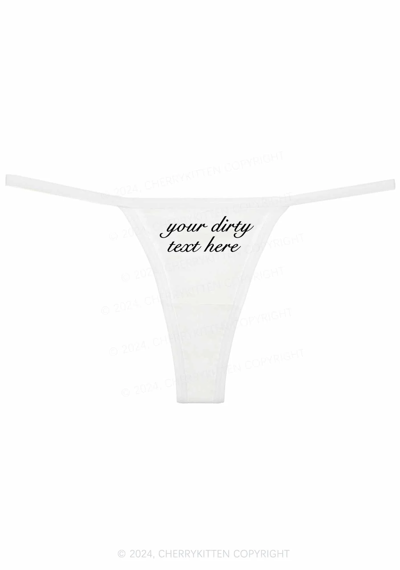 Custom Your Dirty Text Here Y2K Flat String Thong Cherrykitten - Image 5