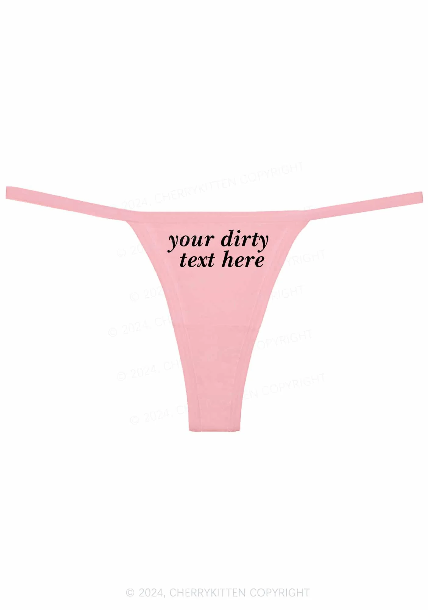 Custom Your Dirty Text Here Y2K Flat String Thong Cherrykitten - Image 7