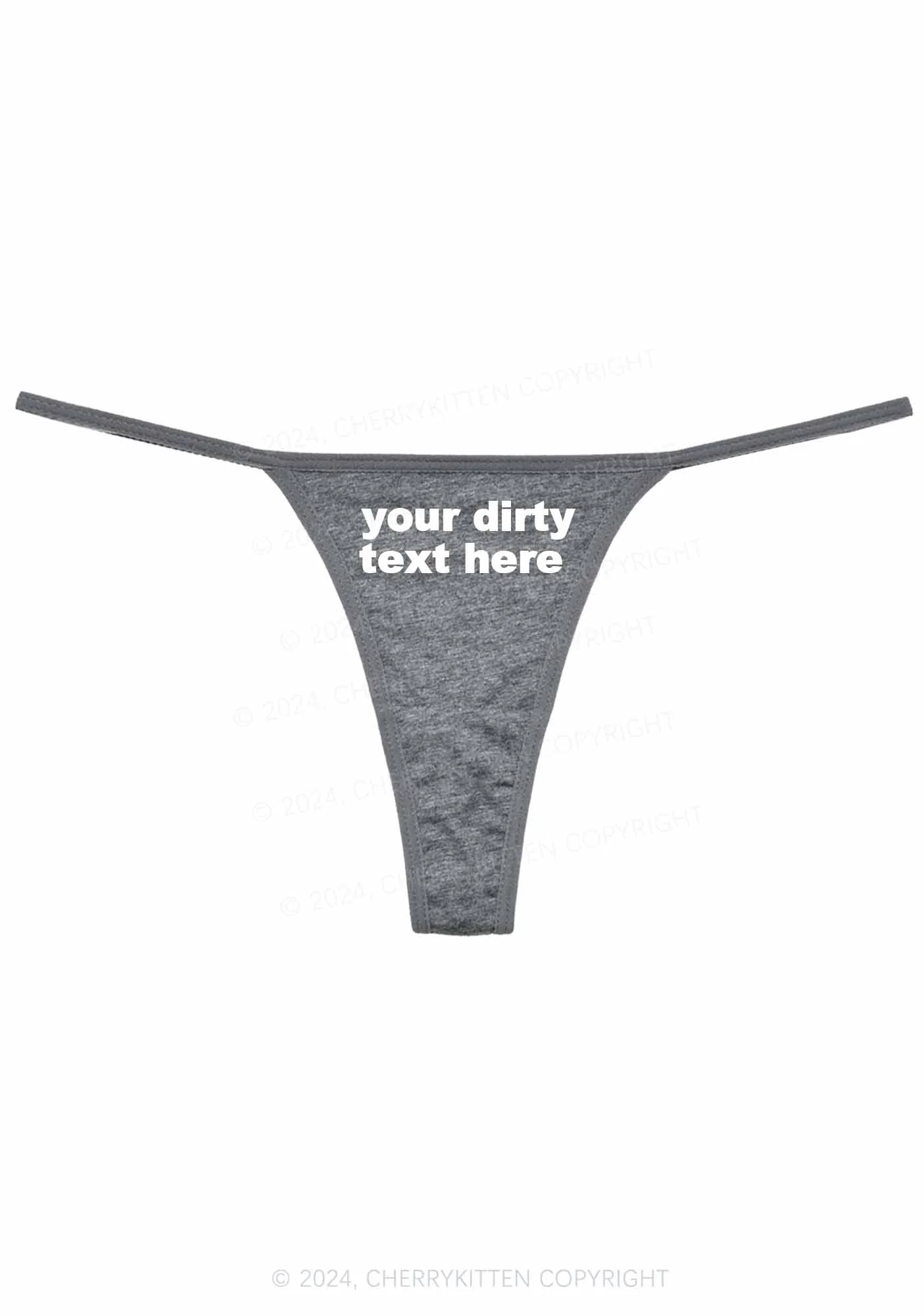 Custom Your Dirty Text Here Y2K Flat String Thong Cherrykitten - Image 8