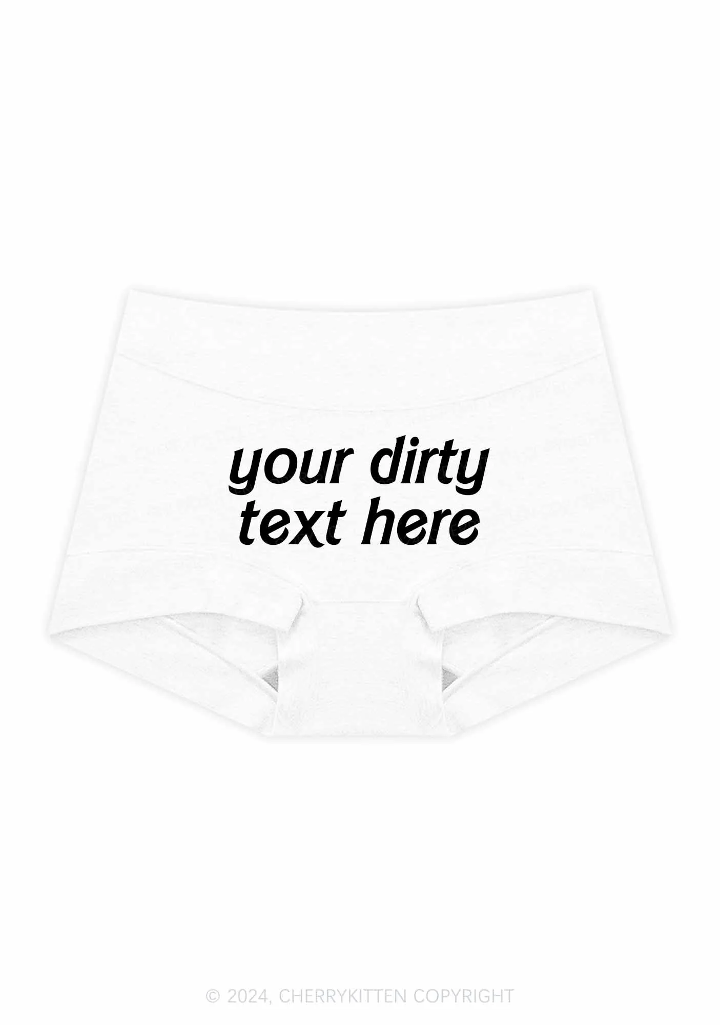 Custom Your Dirty Text Here Y2K Mid Rise Waist Boyshort Cherrykitten - Image 6